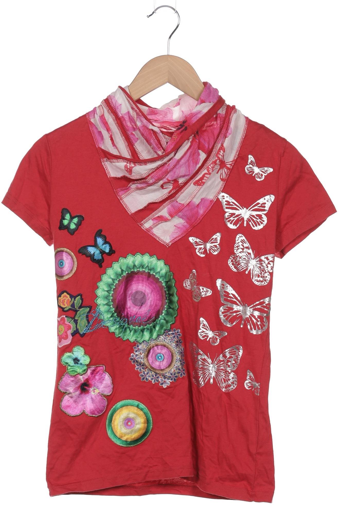 

Desigual Damen T-Shirt, rot, Gr. 36