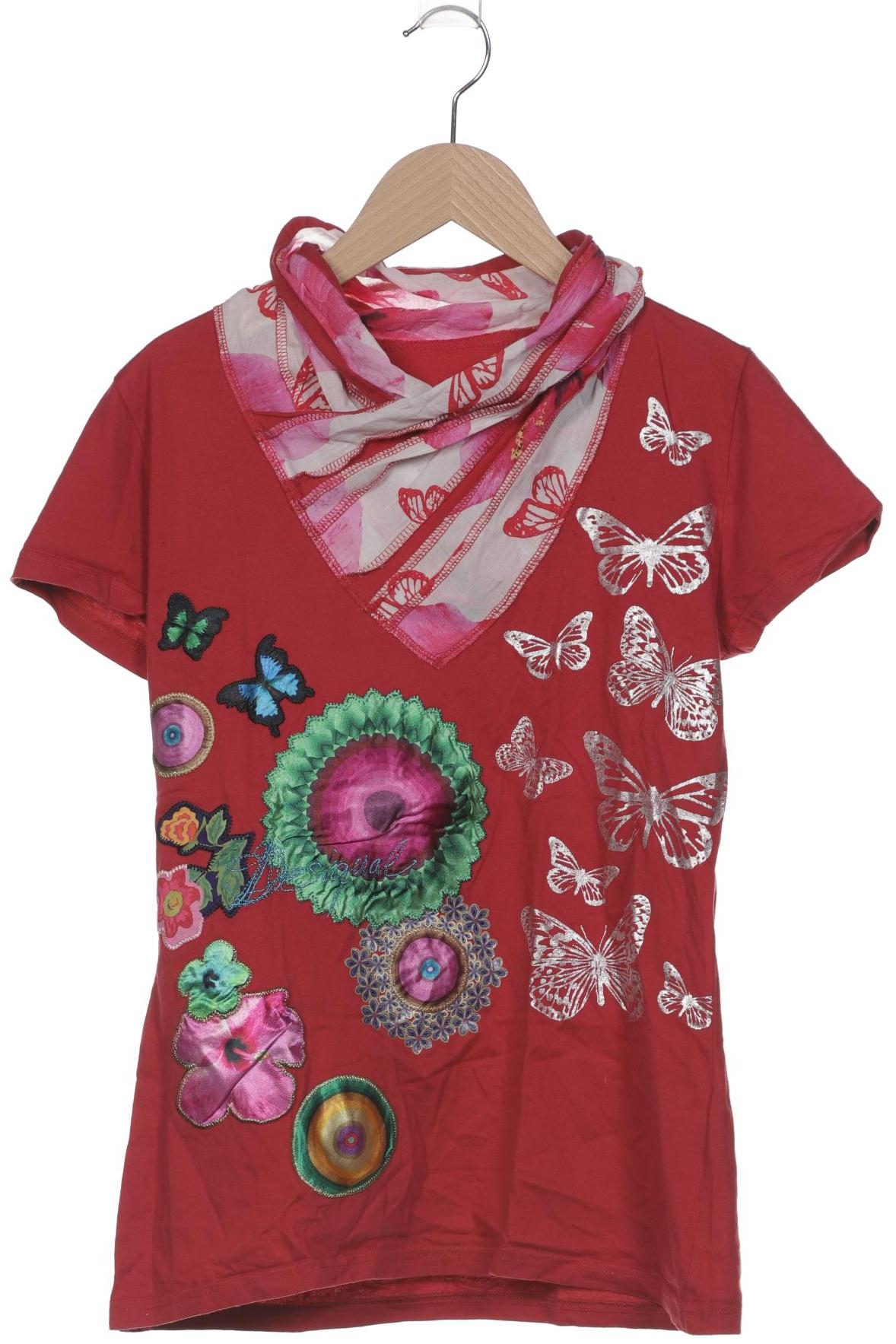 

Desigual Damen T-Shirt, rot, Gr. 38