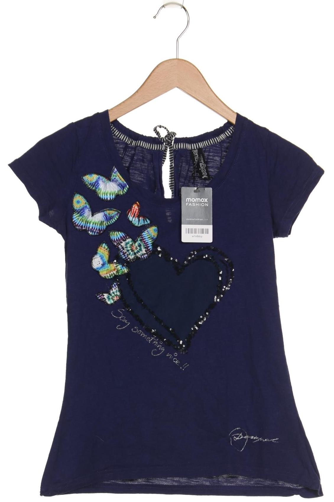 

Desigual Damen T-Shirt, marineblau, Gr. 36