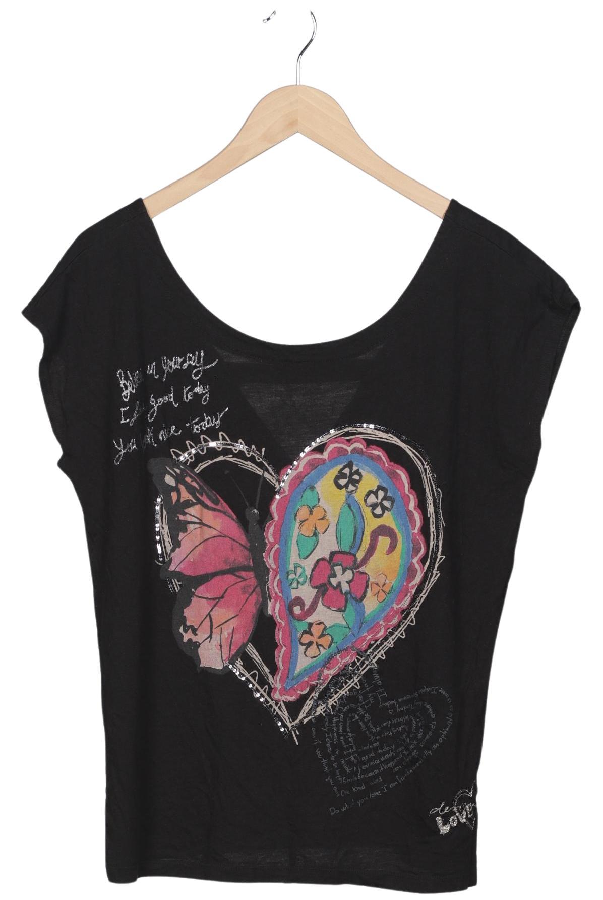 

Desigual Damen T-Shirt, schwarz, Gr. 44