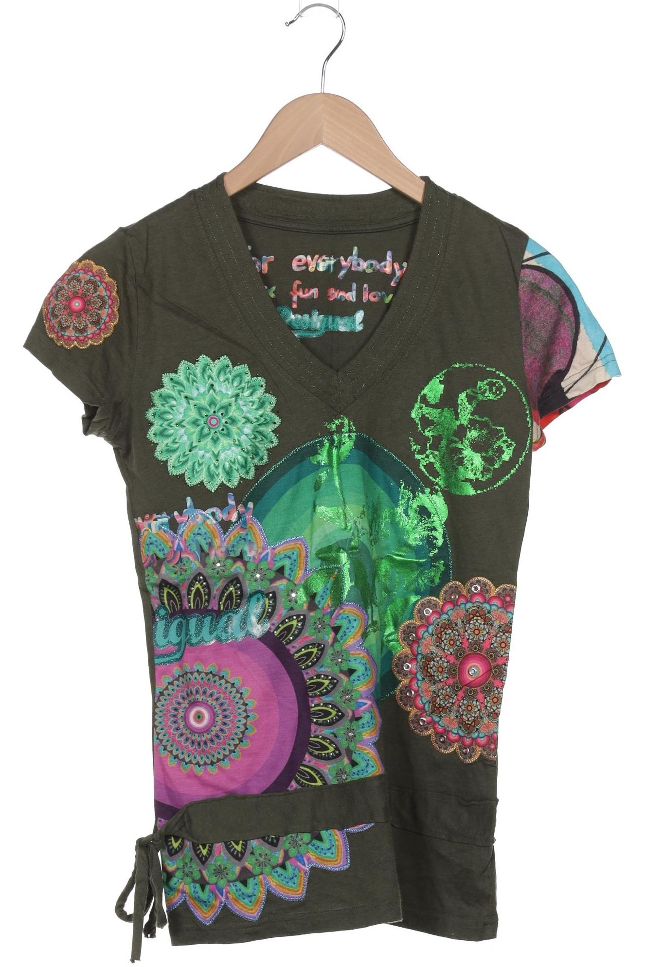 

Desigual Damen T-Shirt, grün, Gr. 36