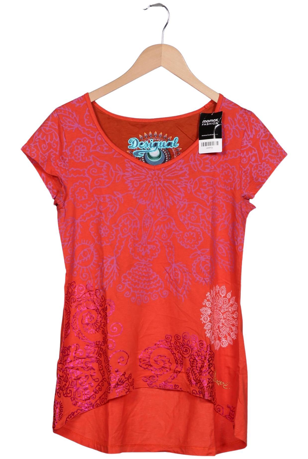 

Desigual Damen T-Shirt, orange, Gr. 42
