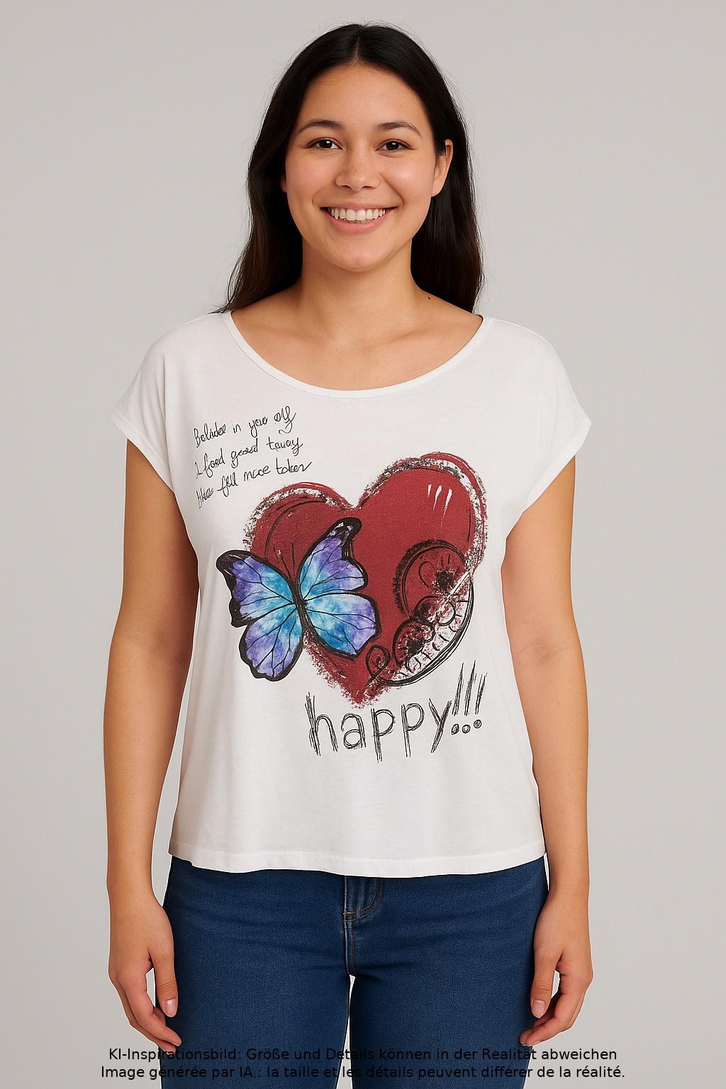 

Desigual Damen T-Shirt, weiß, Gr. 42