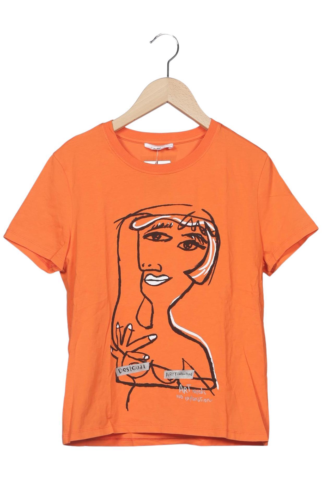 

Desigual Damen T-Shirt, orange, Gr. 42