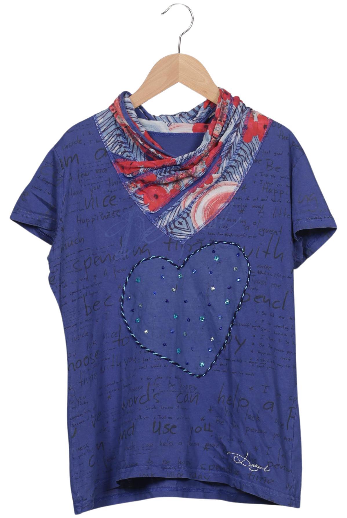 

Desigual Damen T-Shirt, blau, Gr. 44