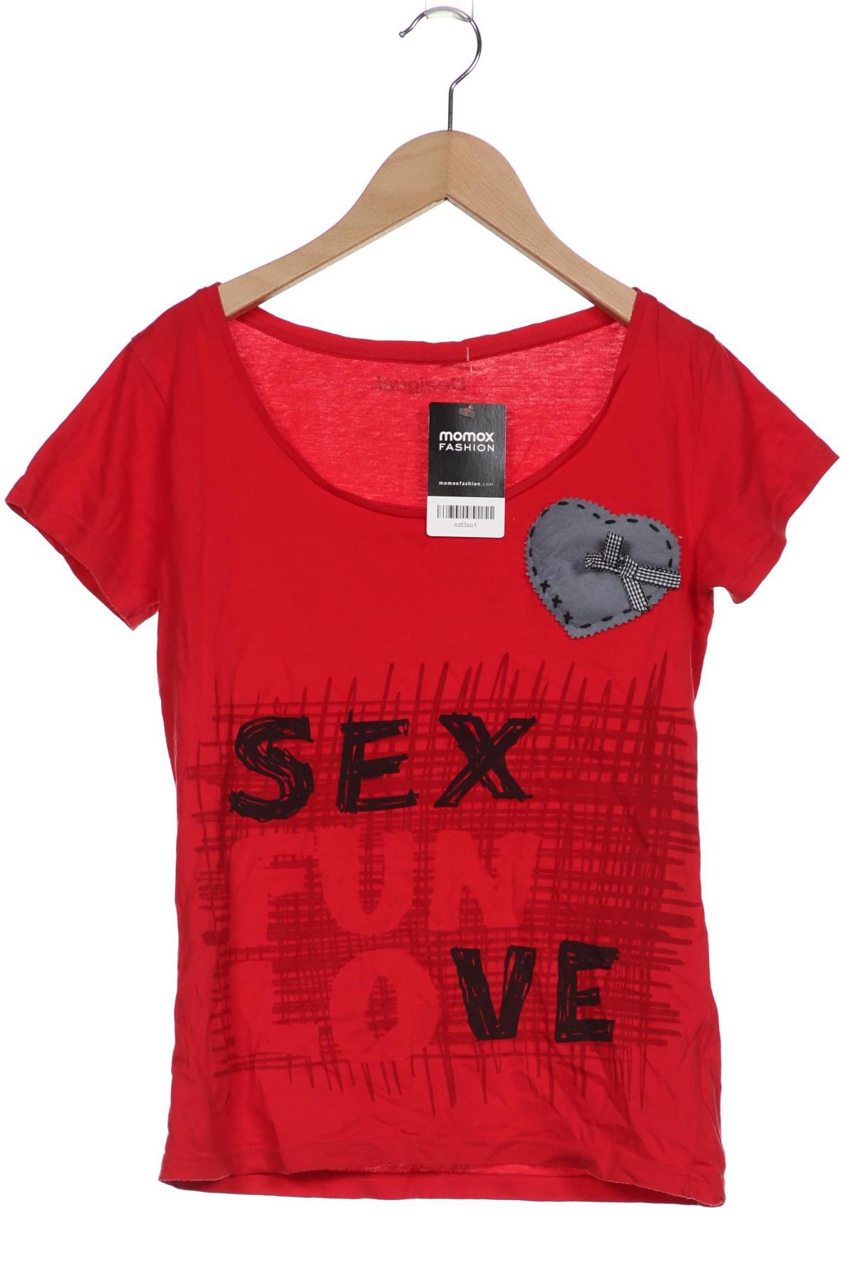 

Desigual Damen T-Shirt, rot, Gr. 36