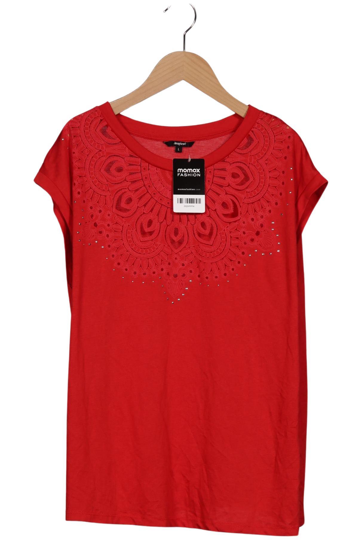 

Desigual Damen T-Shirt, rot, Gr. 42