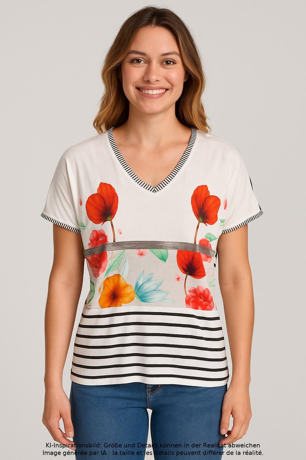 

Desigual Damen T-Shirt, mehrfarbig, Gr. 38