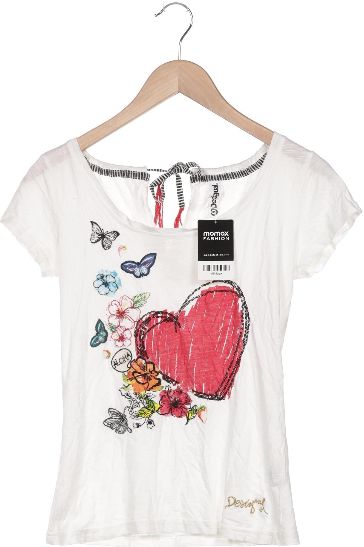 

Desigual Damen T-Shirt, weiß, Gr. 34