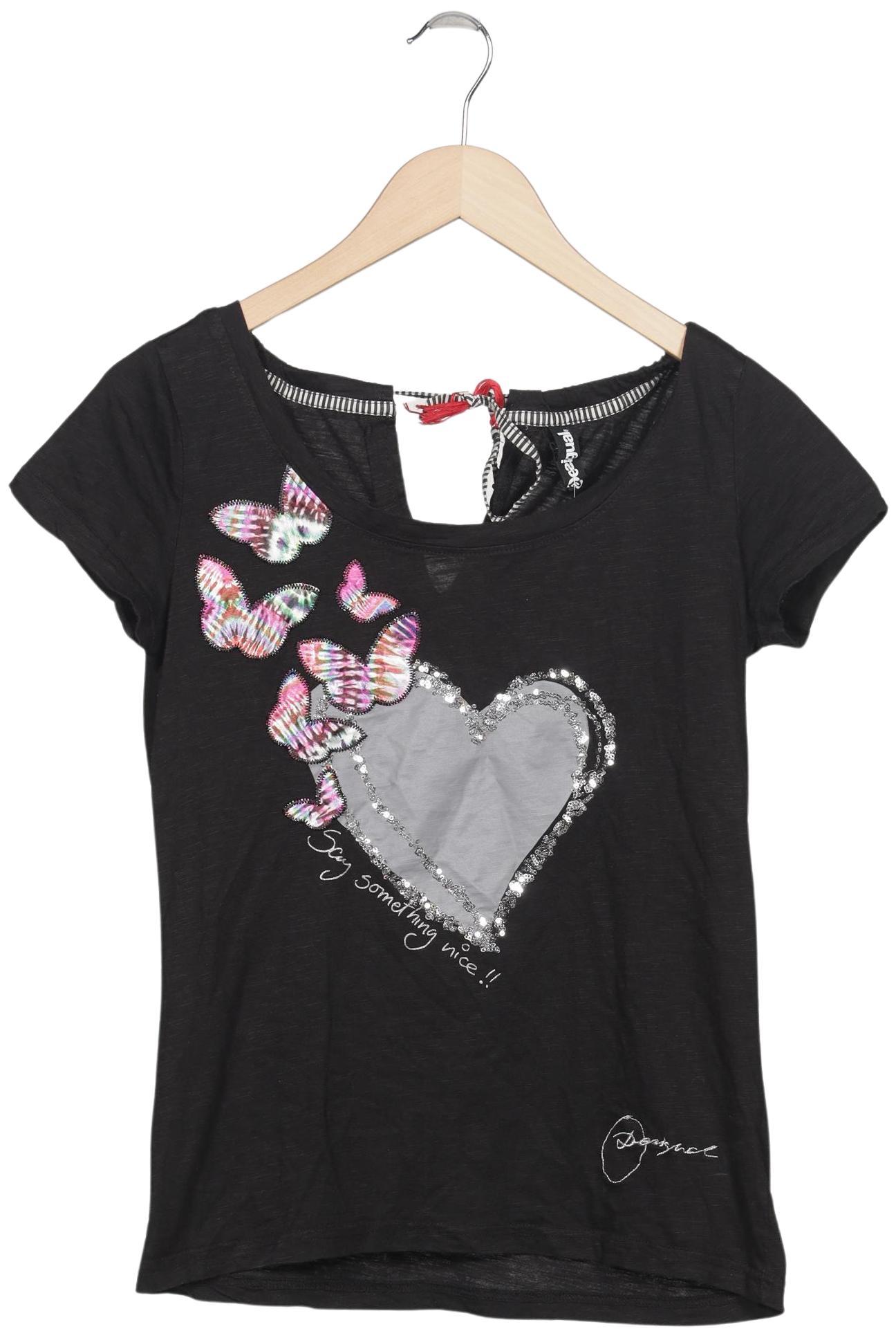 

Desigual Damen T-Shirt, schwarz, Gr. 38