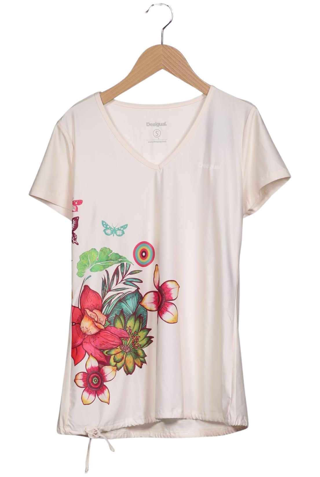 

Desigual Damen T-Shirt, cremeweiß, Gr. 36