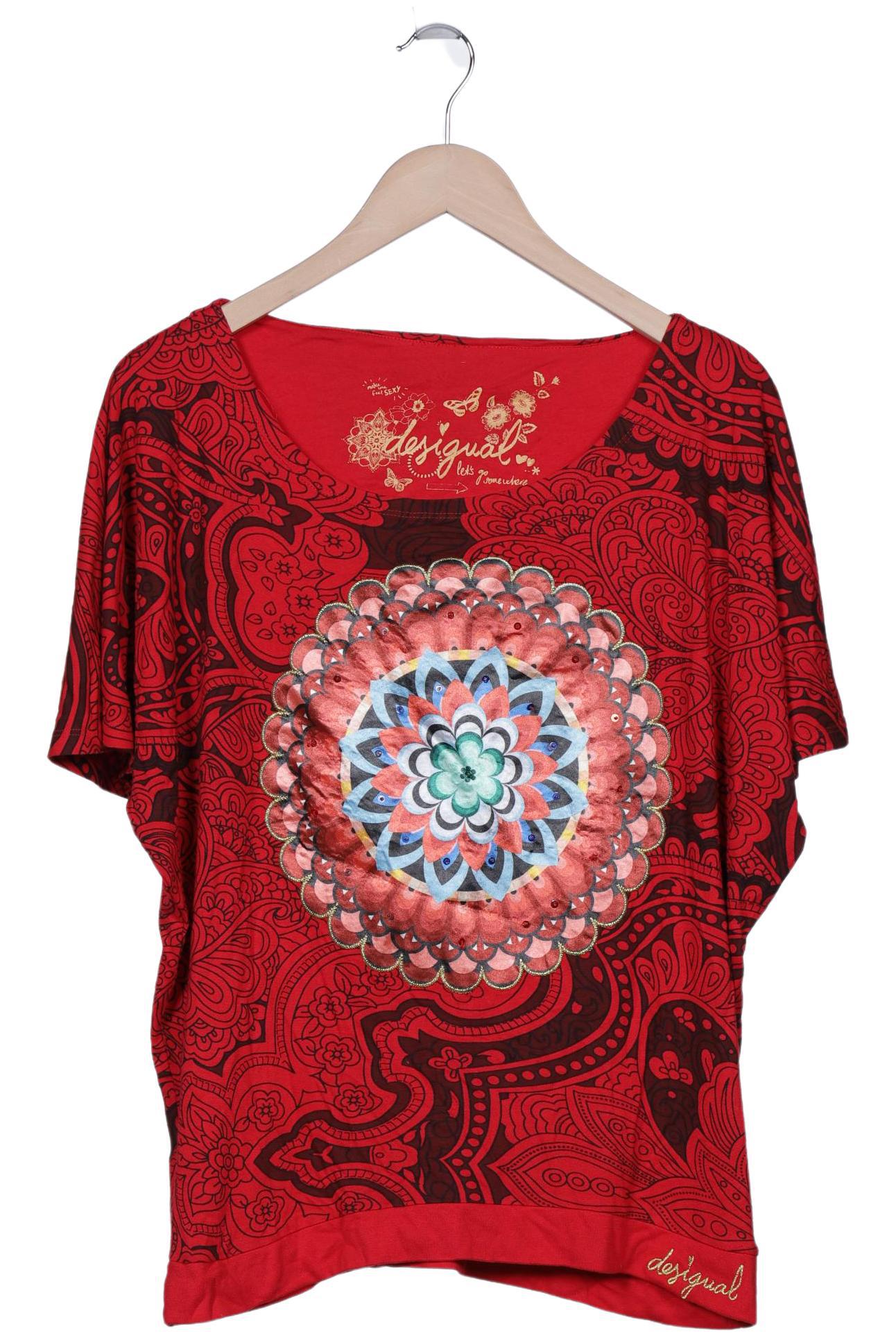 

Desigual Damen T-Shirt, rot, Gr. 42