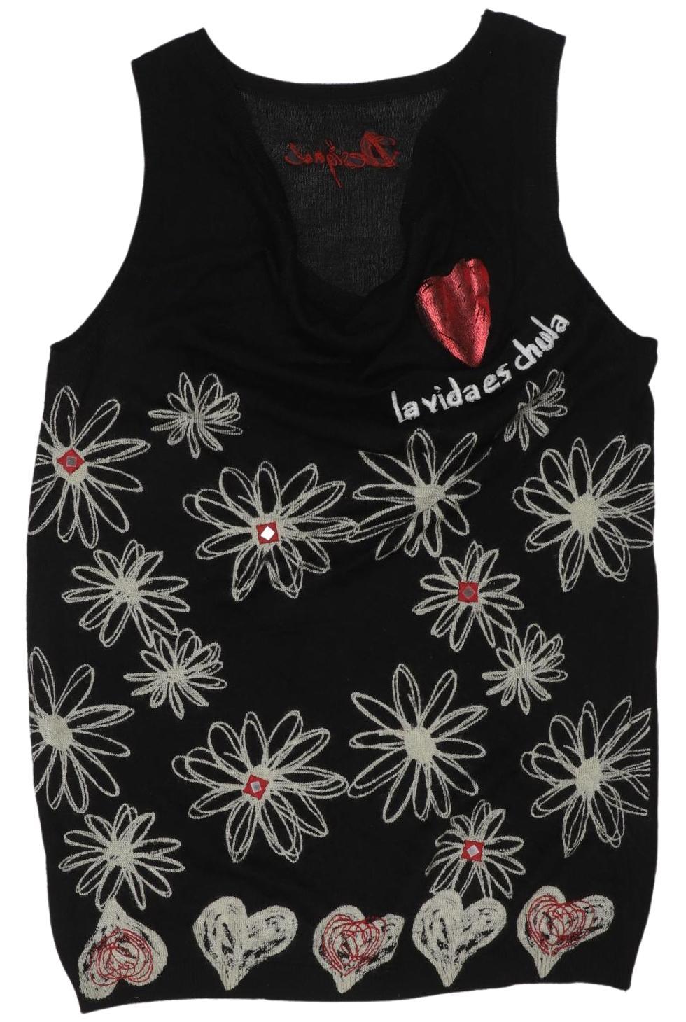 

Desigual Damen Top, schwarz, Gr. 38