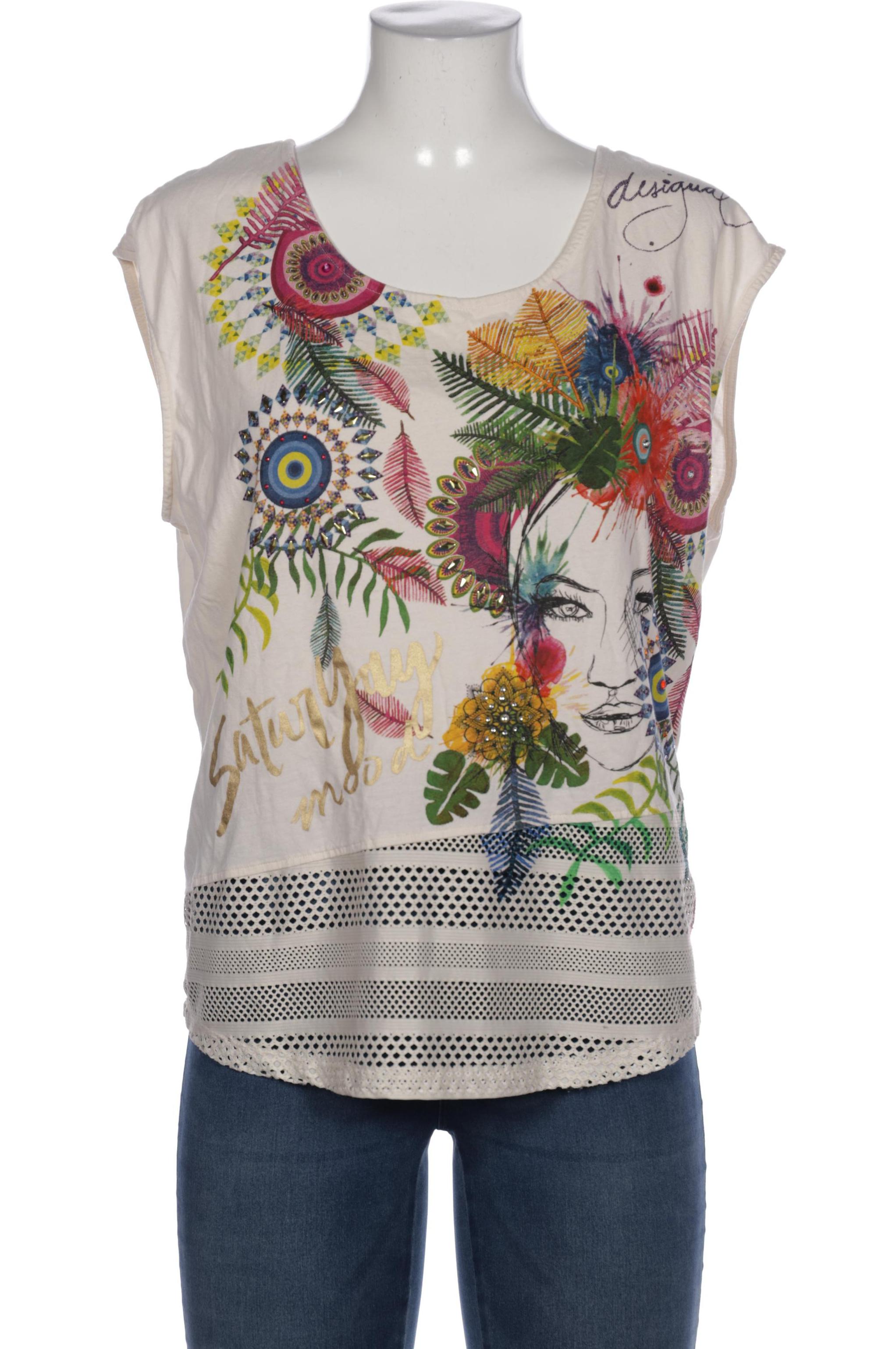 

Desigual Damen Top, cremeweiß