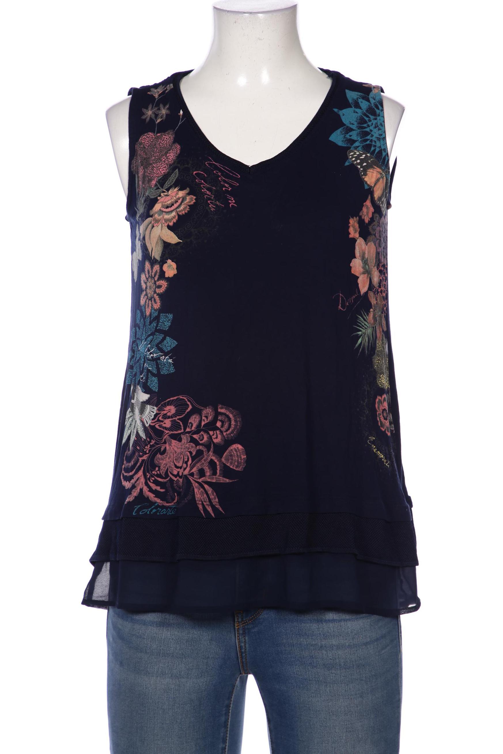 

Desigual Damen Top, marineblau, Gr. 36