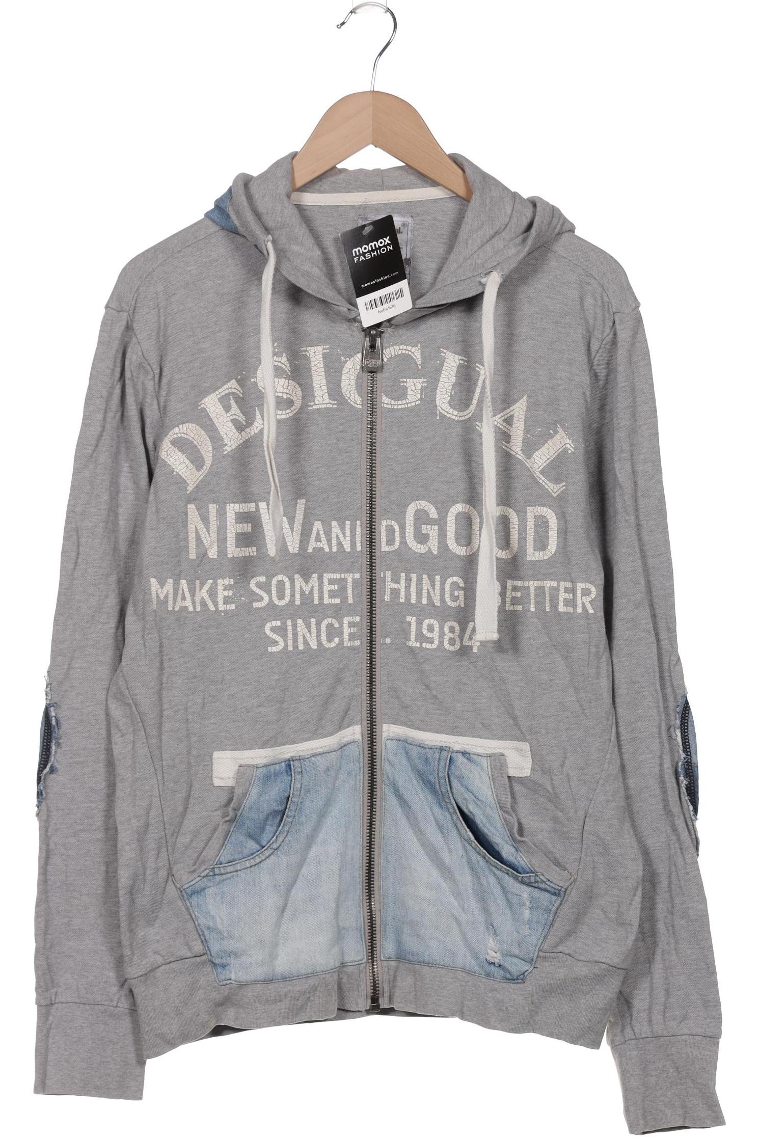 

Desigual Herren Kapuzenpullover, grau, Gr. 48