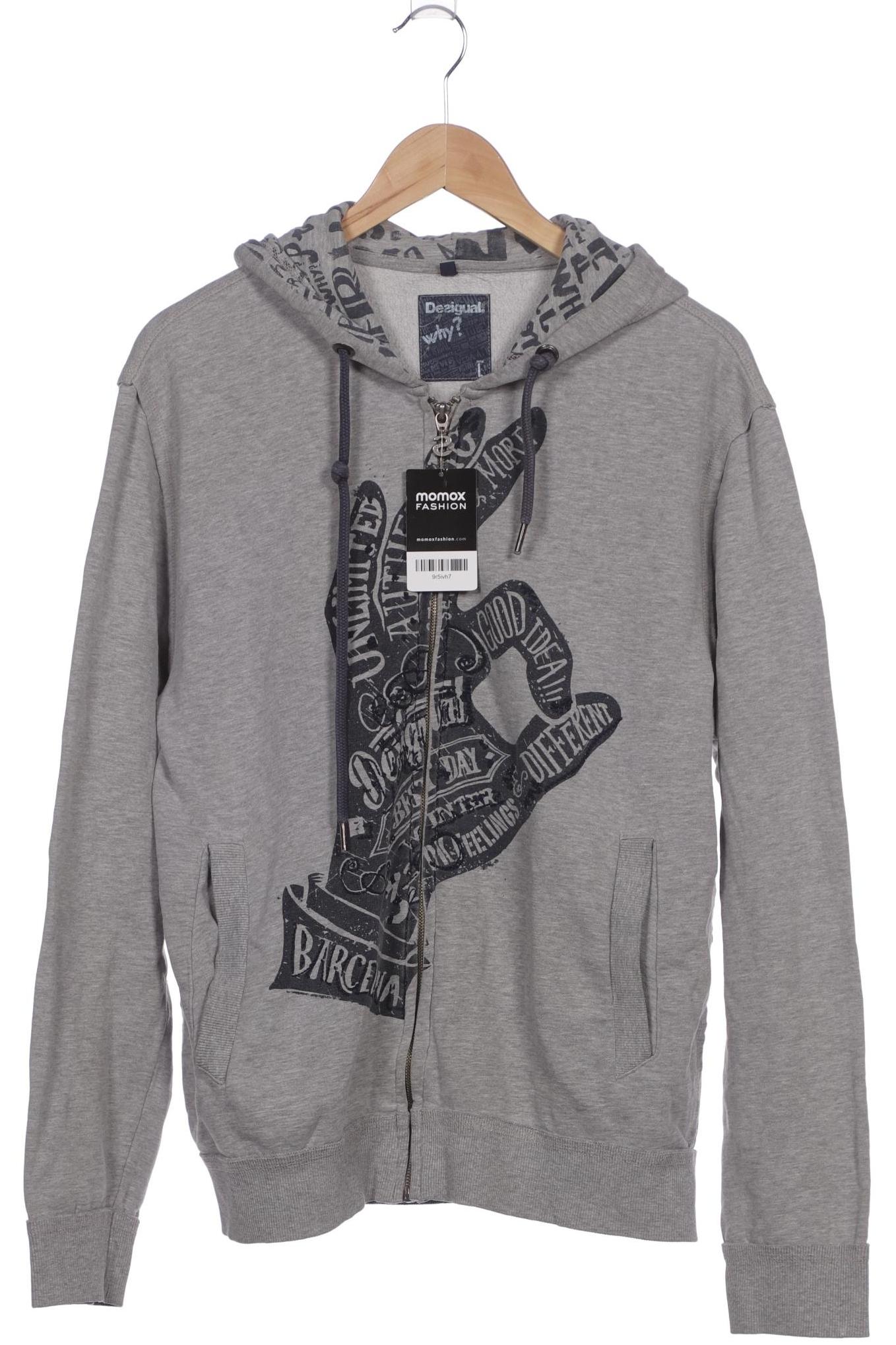 

Desigual Herren Kapuzenpullover, grau, Gr. 52