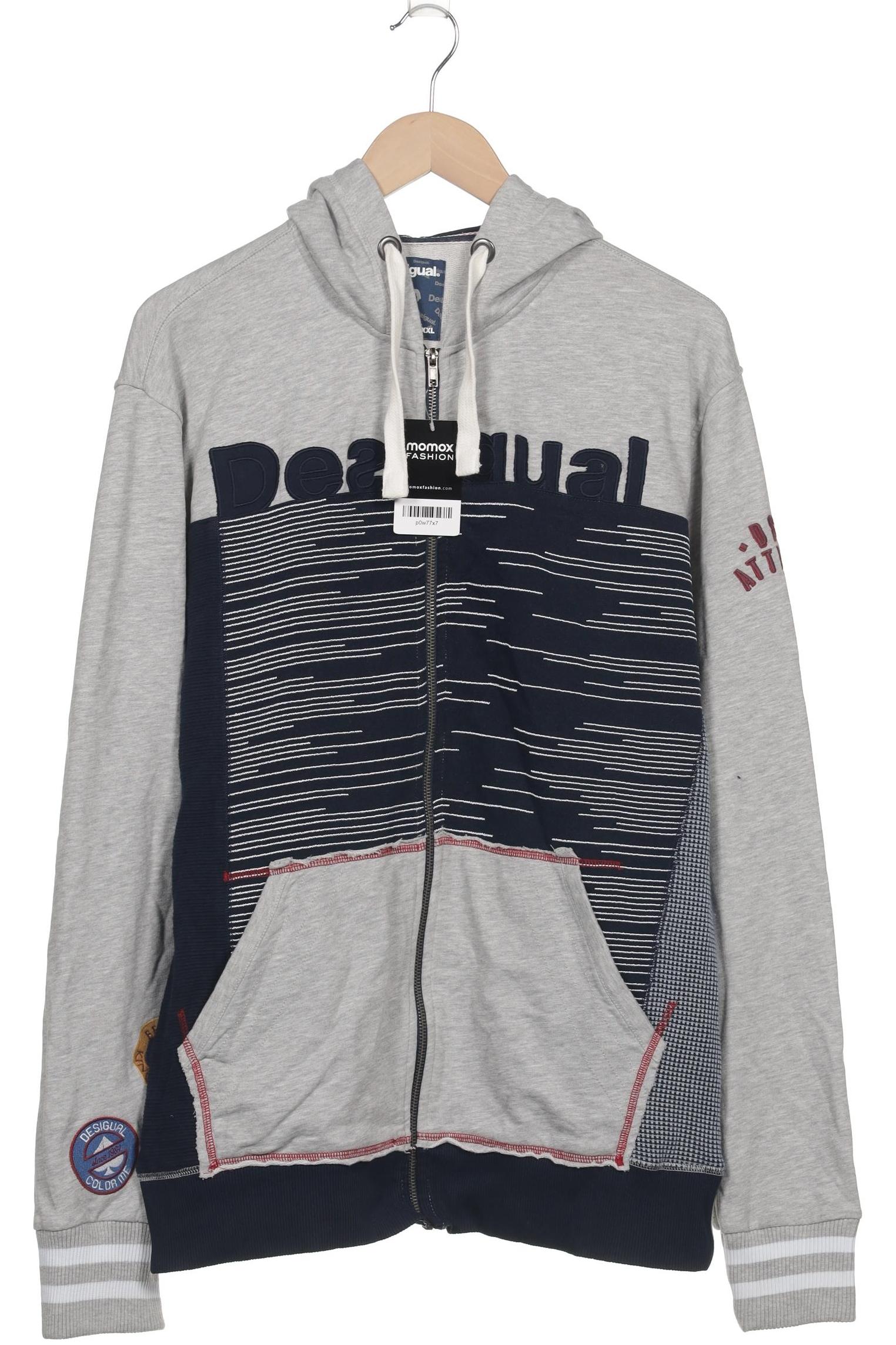 

Desigual Herren Kapuzenpullover, grau, Gr. 56