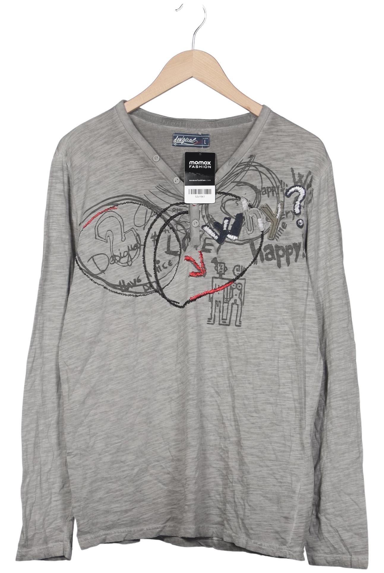 

Desigual Herren Langarmshirt, grau, Gr. 52