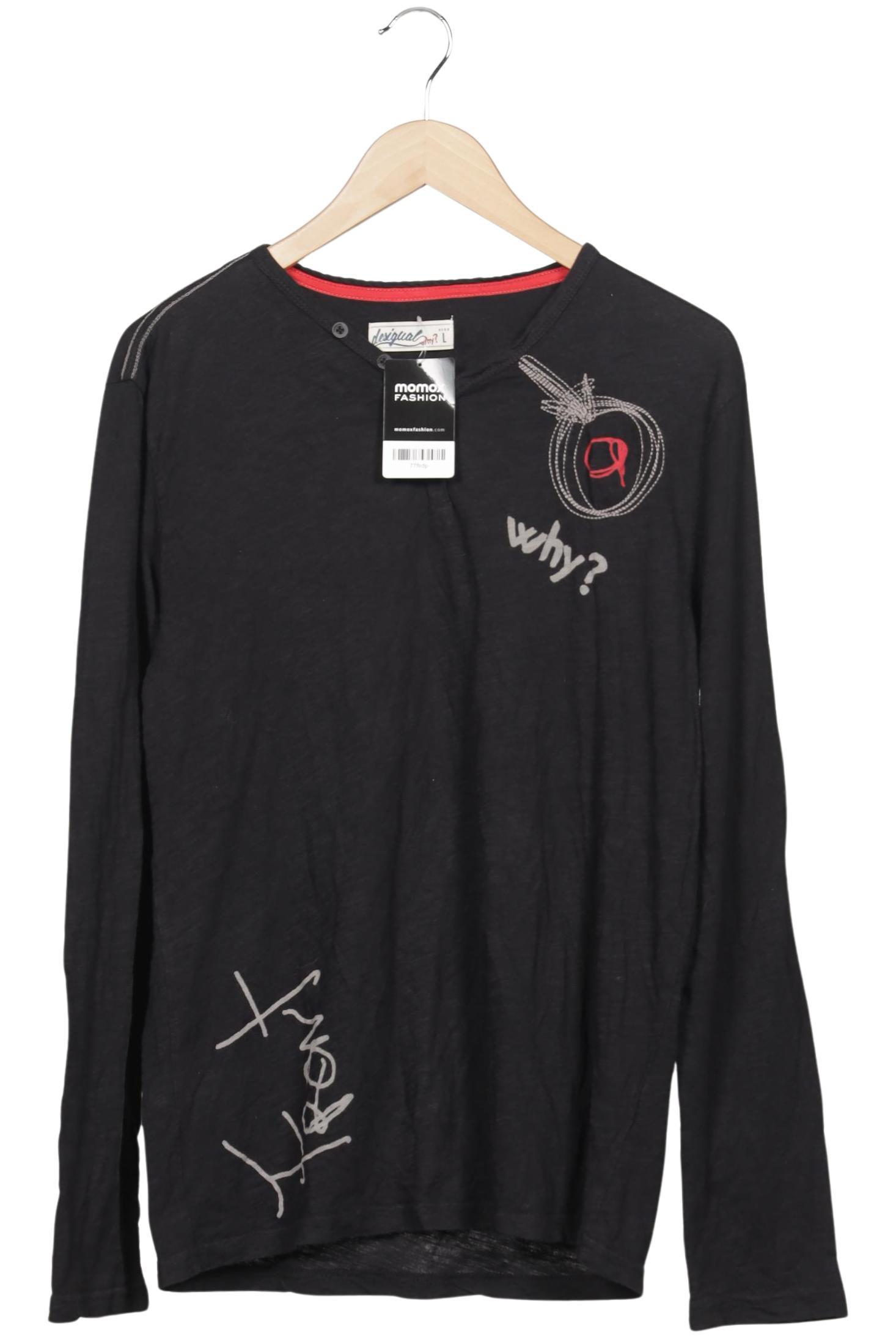 

Desigual Herren Langarmshirt, schwarz, Gr. 52