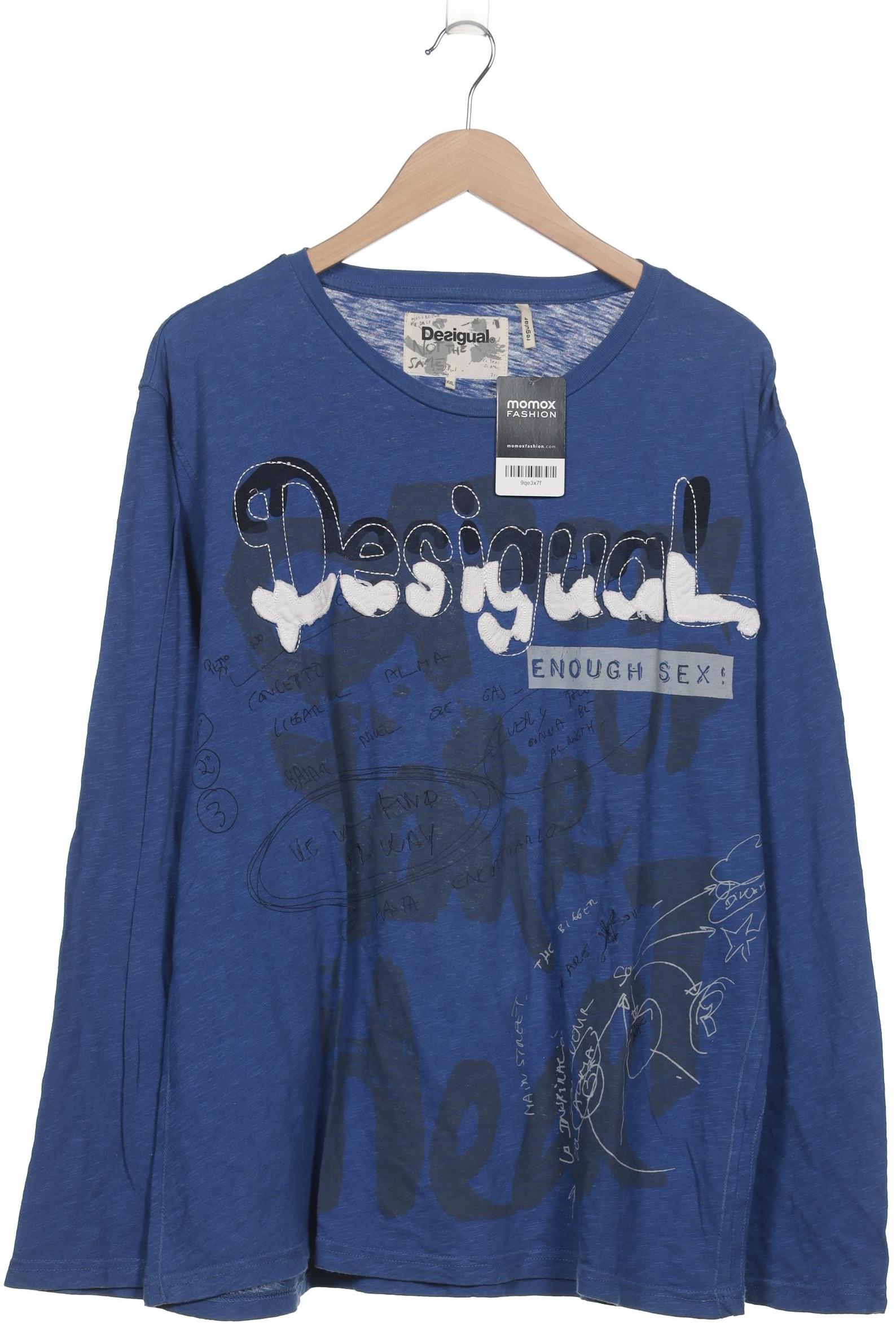 

Desigual Herren Langarmshirt, blau, Gr. 56