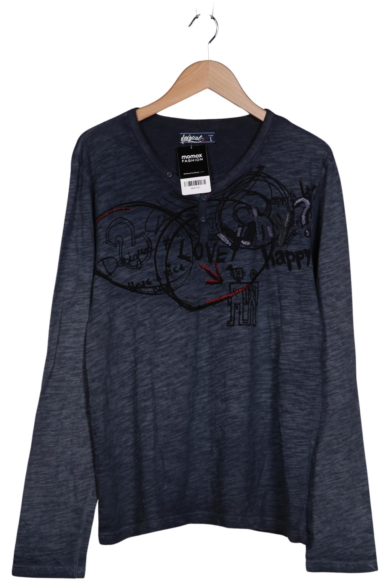 

Desigual Herren Langarmshirt, marineblau, Gr. 52