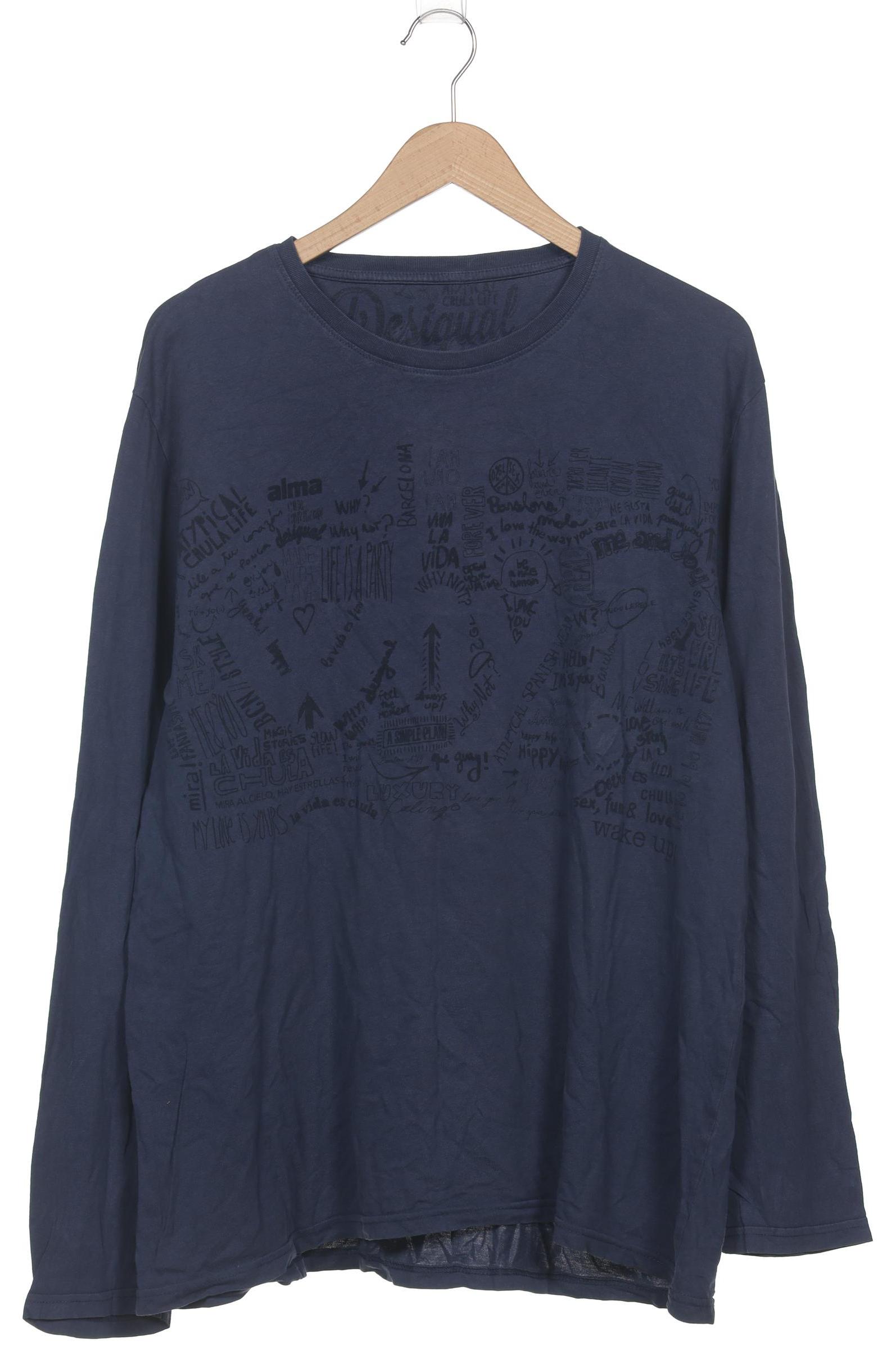 

Desigual Herren Langarmshirt, marineblau, Gr. 56