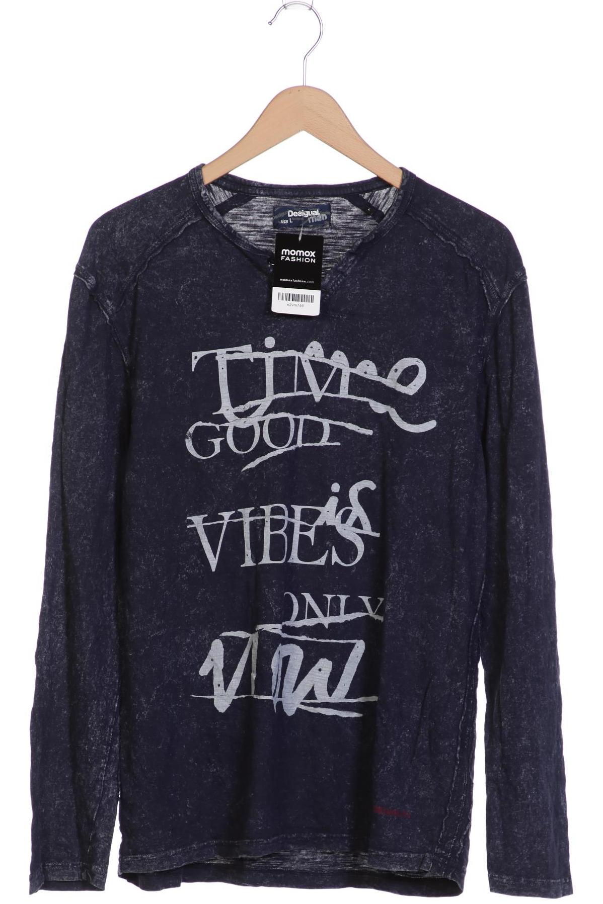 

Desigual Herren Langarmshirt, marineblau