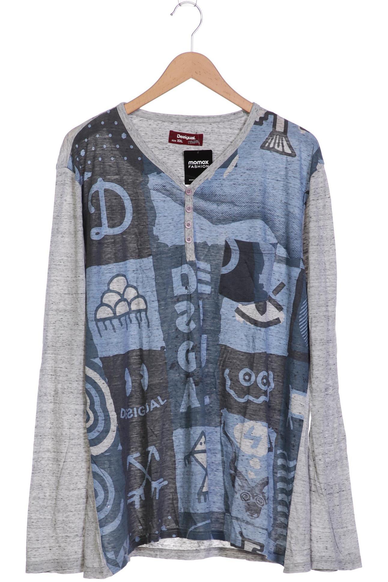 

Desigual Herren Langarmshirt, blau, Gr. 56