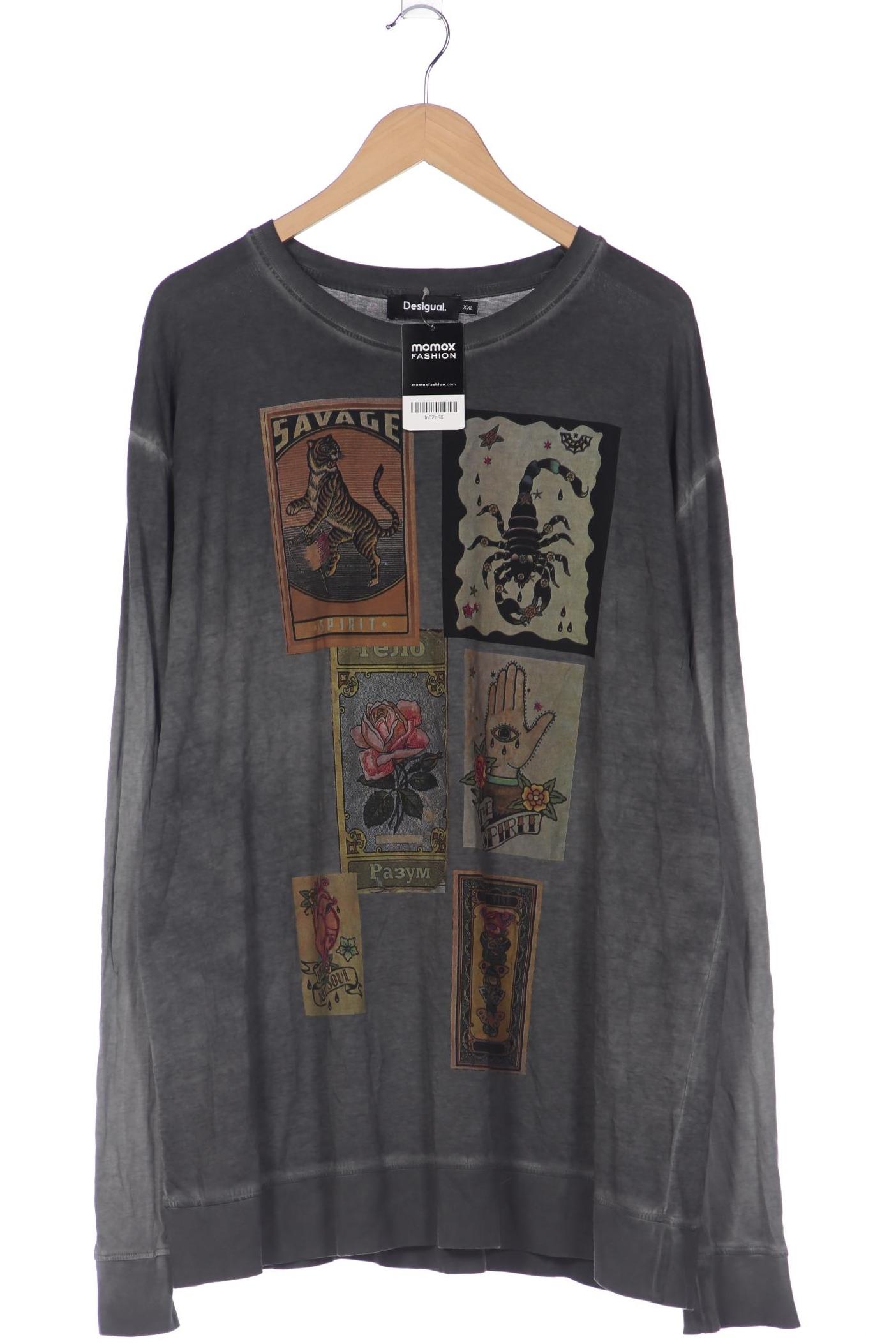 

Desigual Herren Langarmshirt, grau, Gr. 56