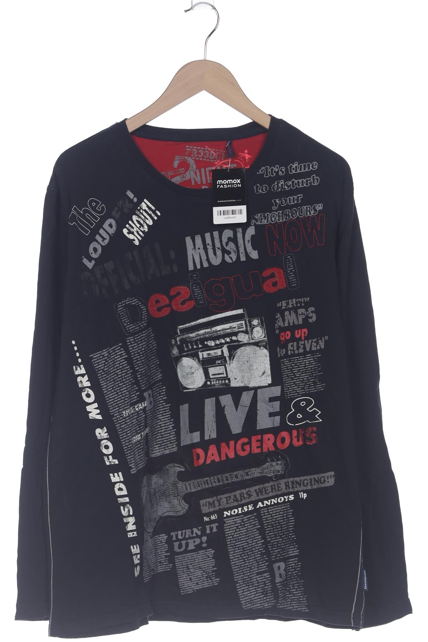 

Desigual Herren Langarmshirt, schwarz, Gr. 56