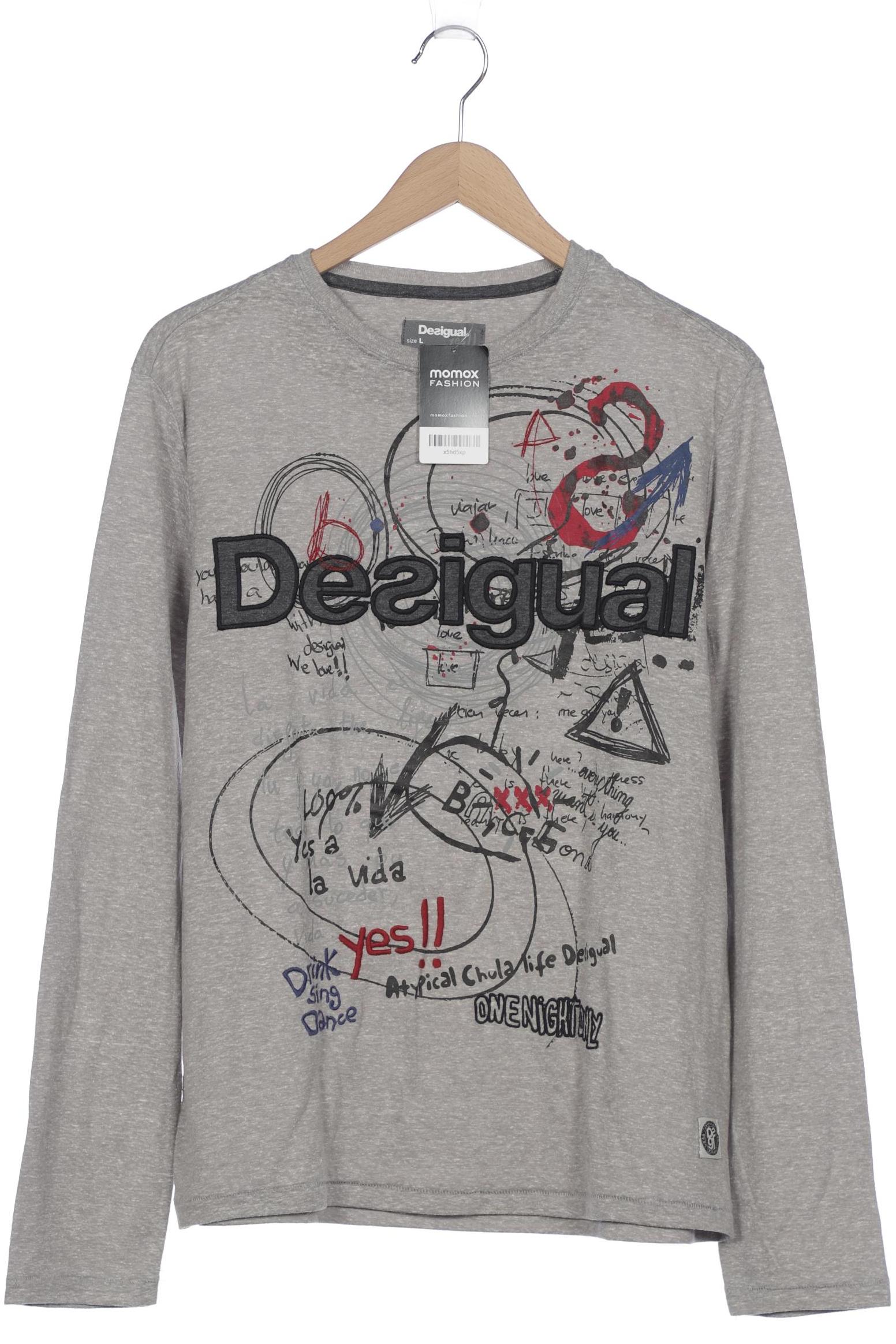 

Desigual Herren Langarmshirt, grau, Gr. 52