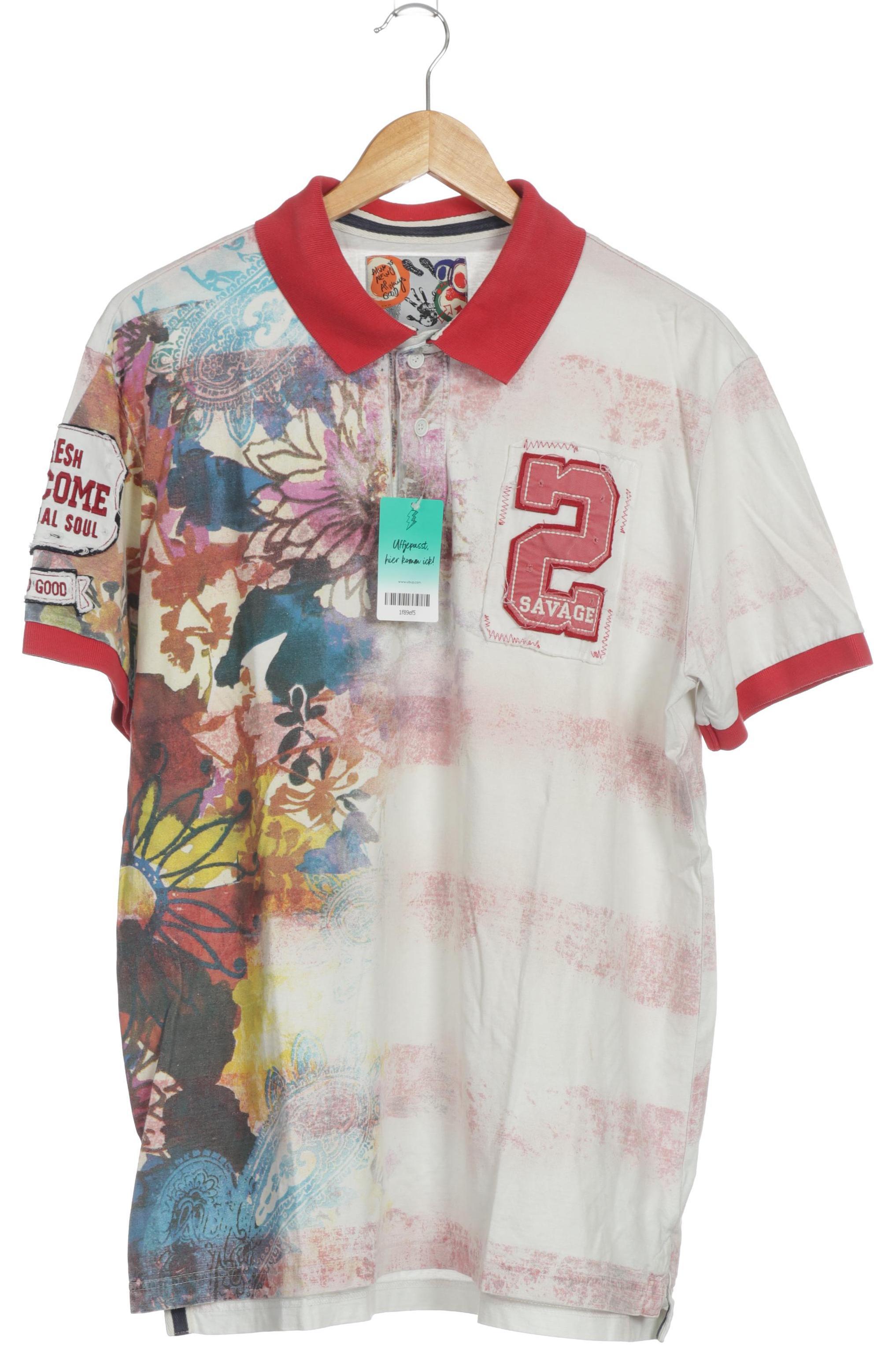 

Desigual Herren Poloshirt, pink, Gr.