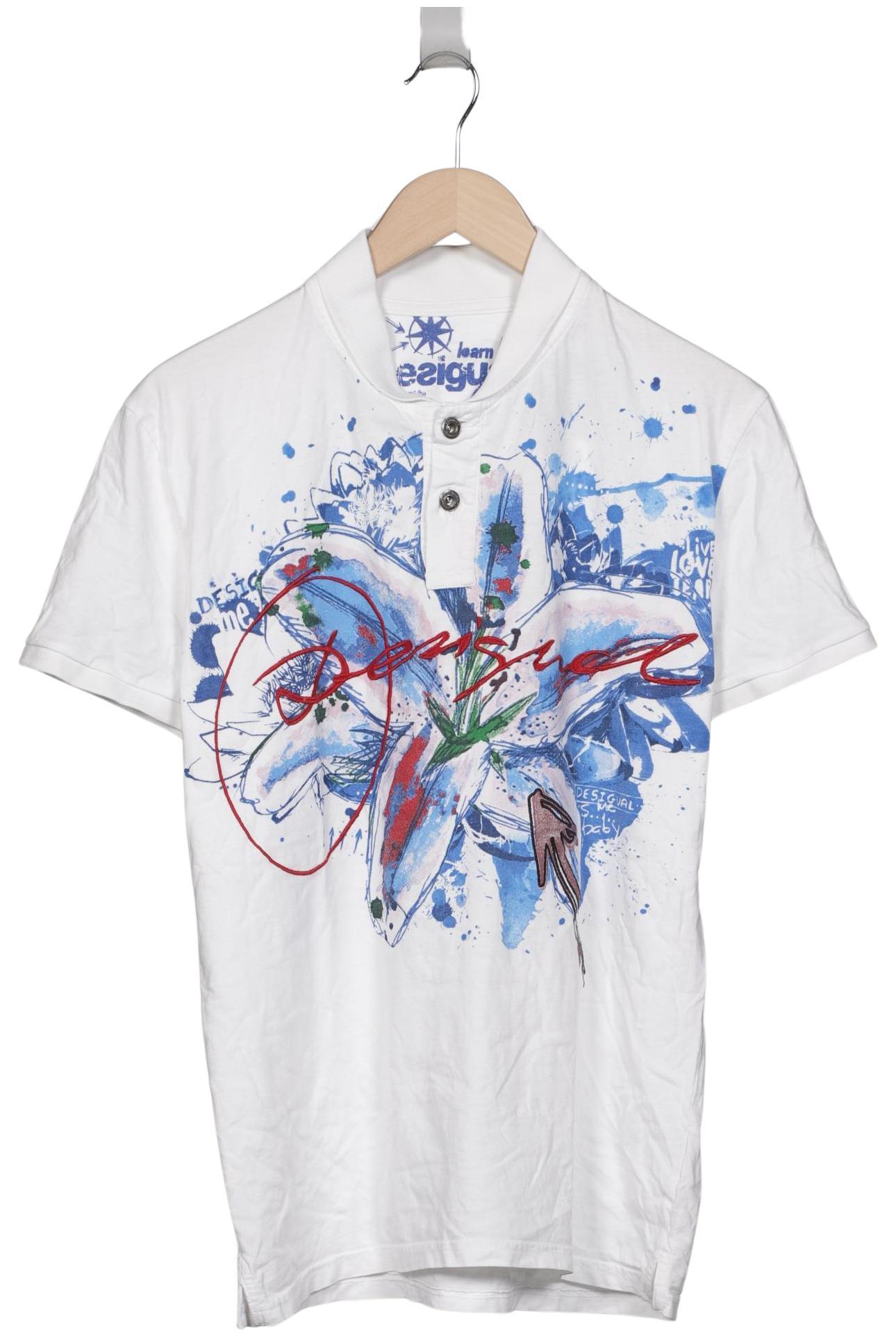 

Desigual Herren Poloshirt, weiß, Gr. 48