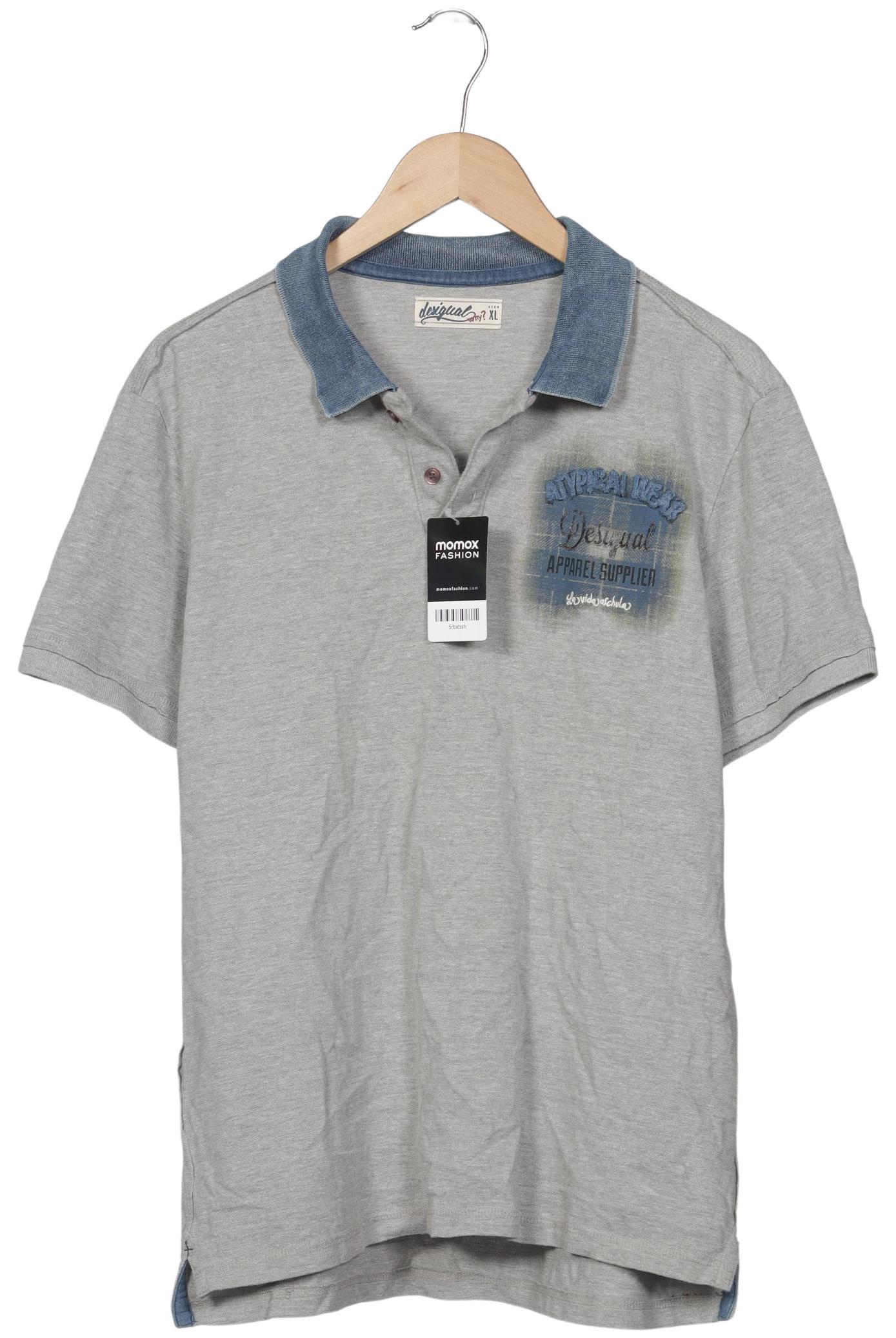 

Desigual Herren Poloshirt, grau, Gr. 54