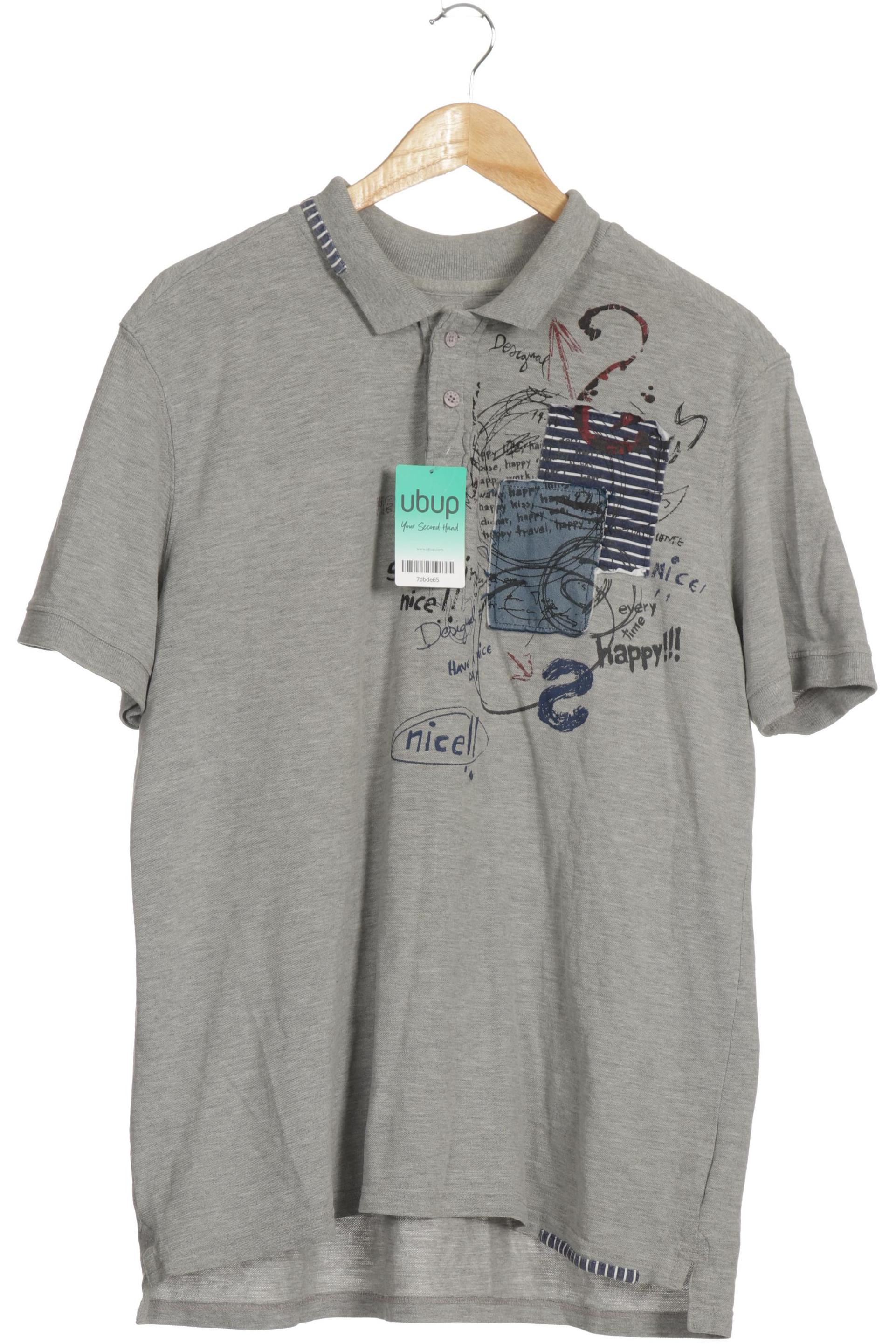 

Desigual Herren Poloshirt, grau, Gr.