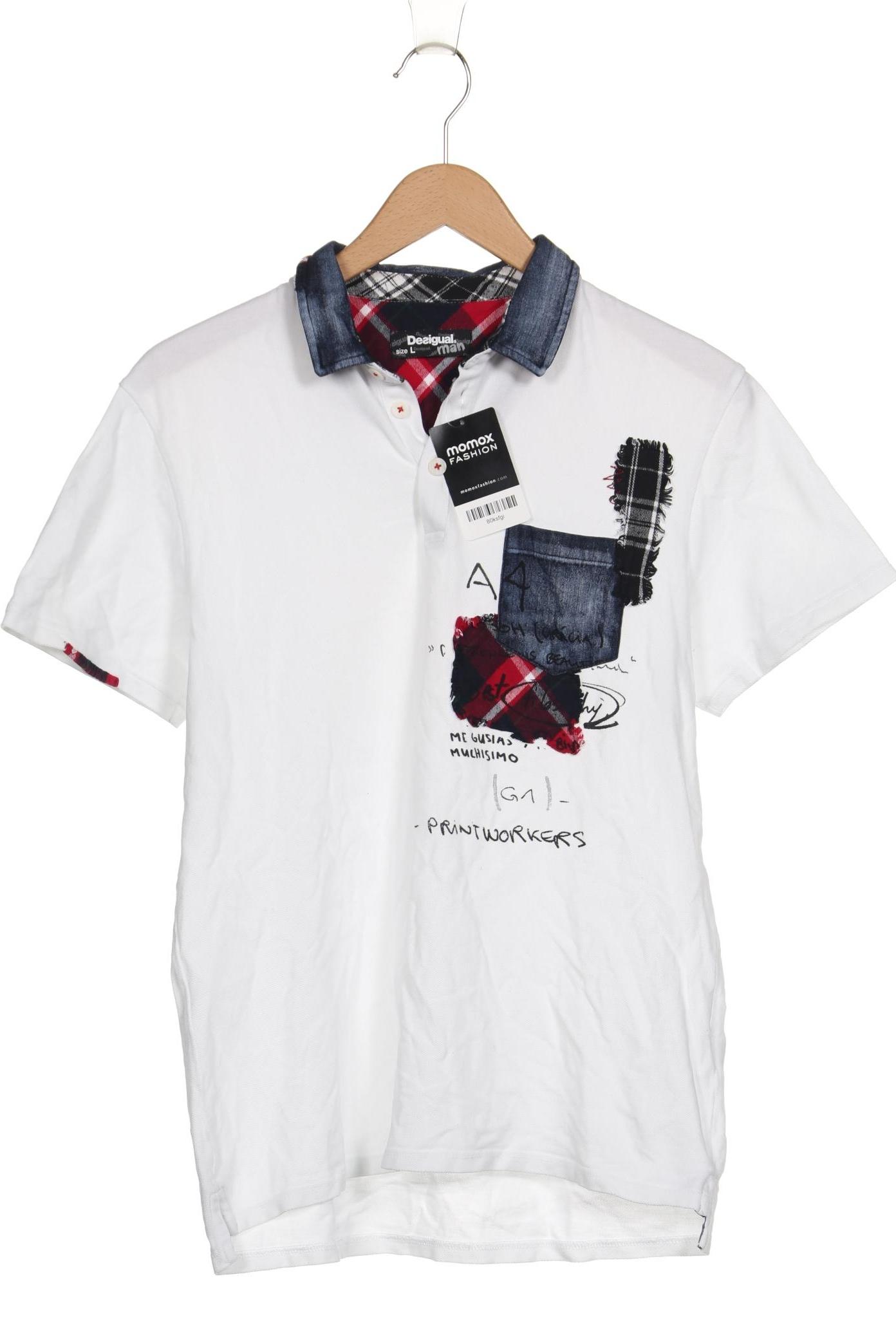 

Desigual Herren Poloshirt, weiß, Gr. 52