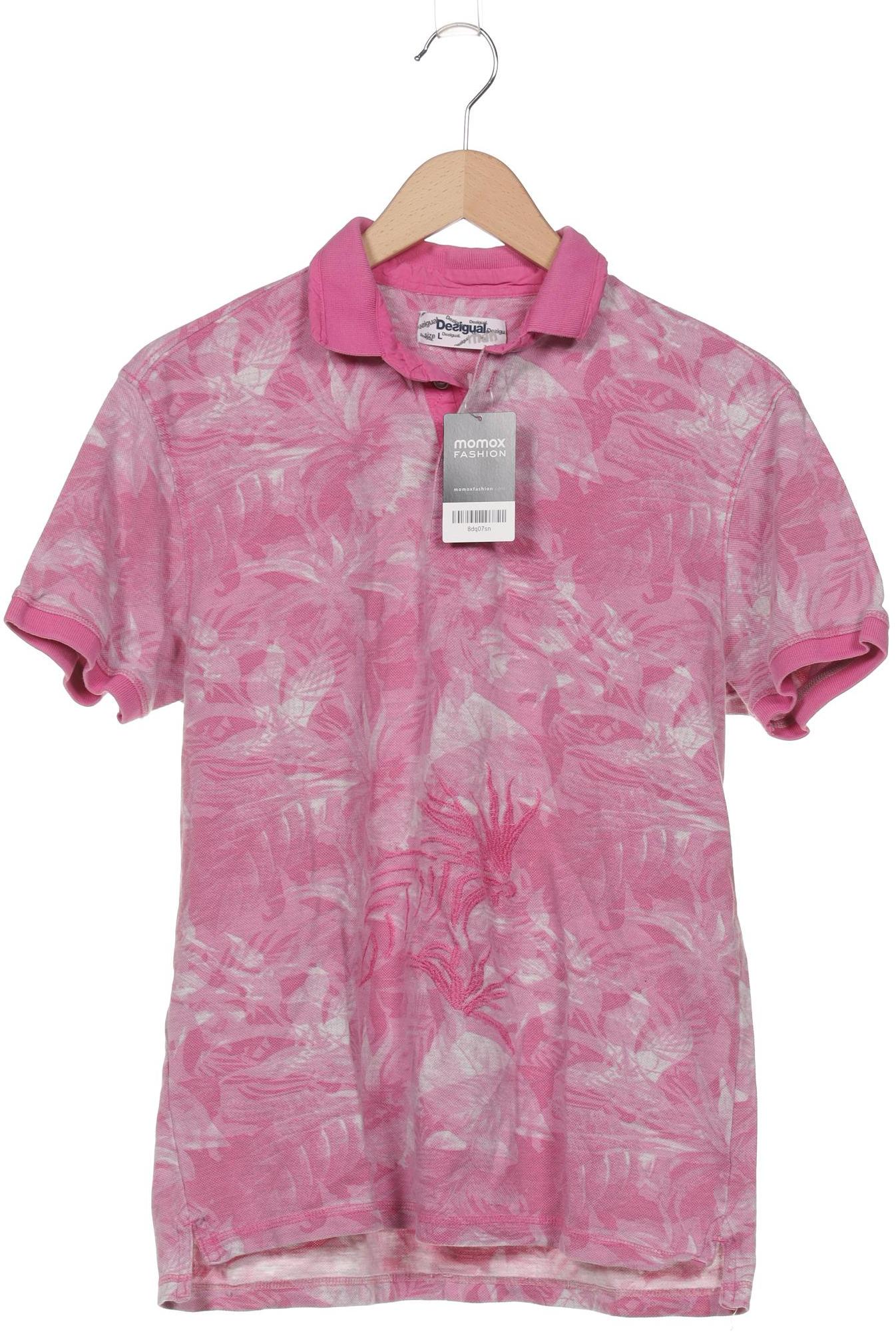 

Desigual Herren Poloshirt, pink, Gr. 52