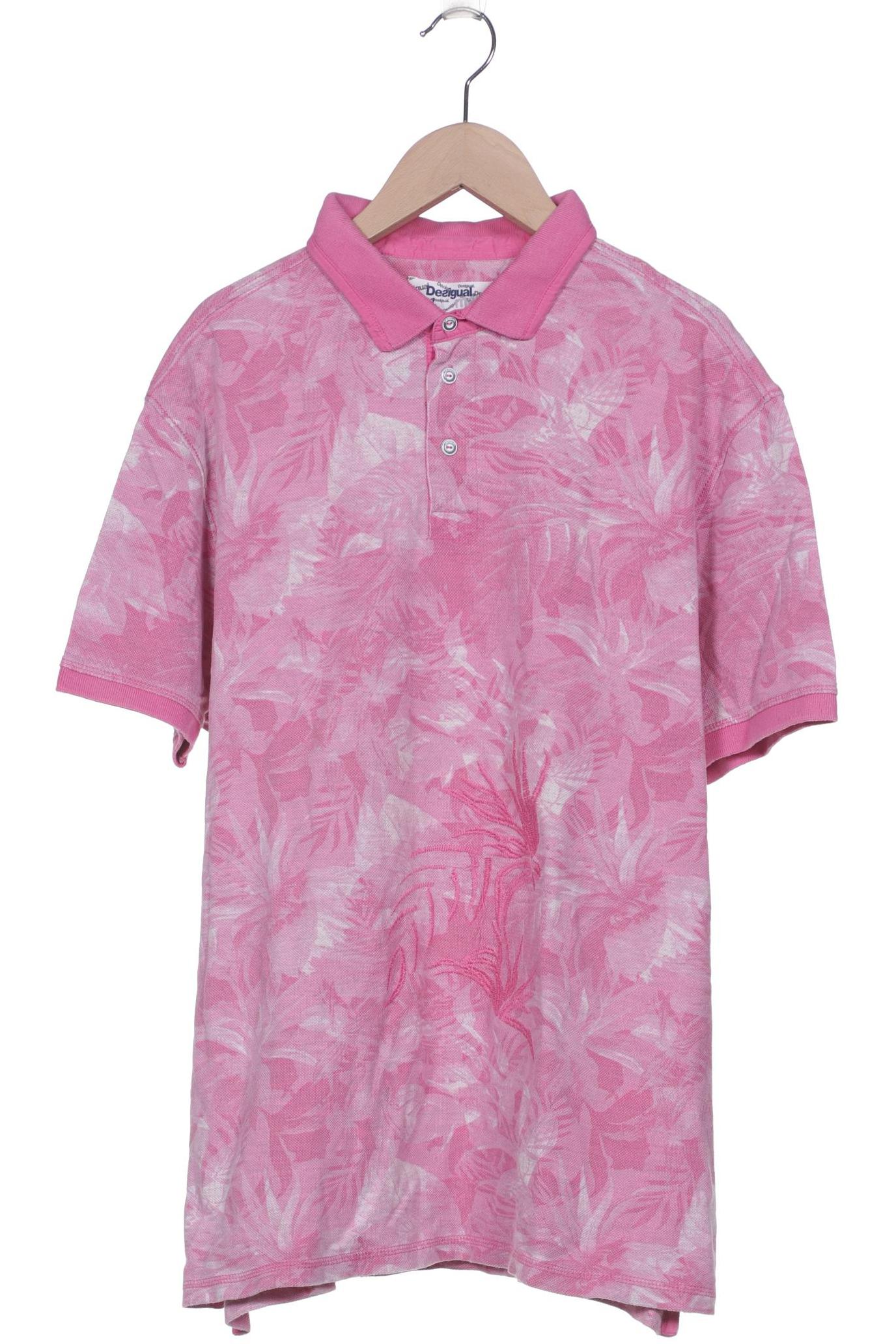 

Desigual Herren Poloshirt, pink, Gr. 54