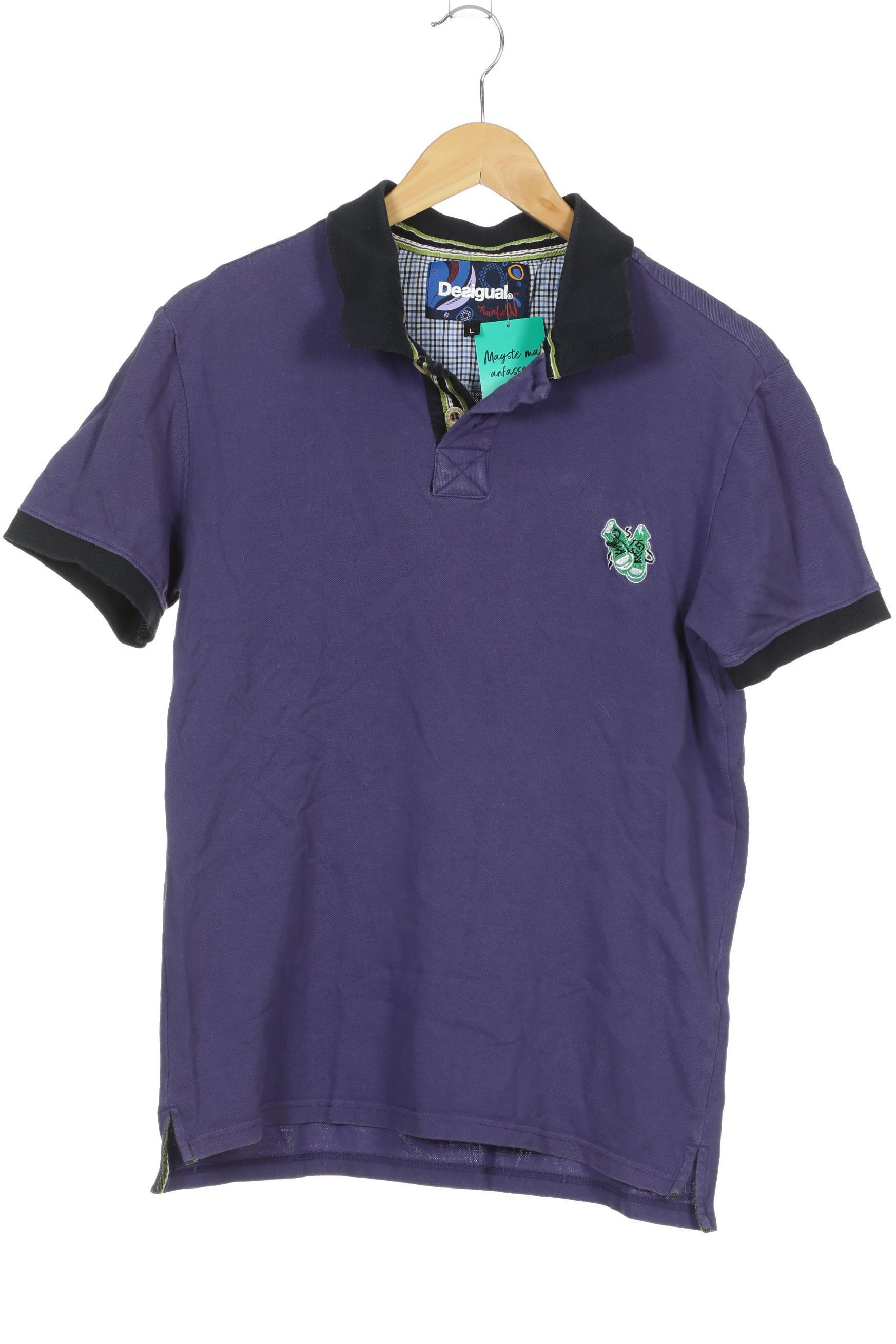 

Desigual Herren Poloshirt, flieder, Gr. 52