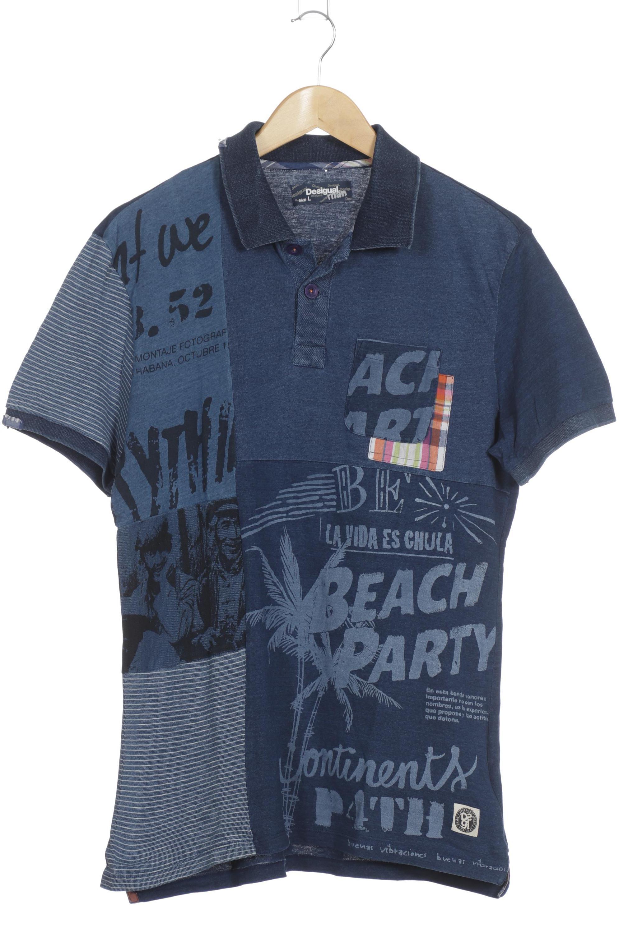 

Desigual Herren Poloshirt, blau, Gr.