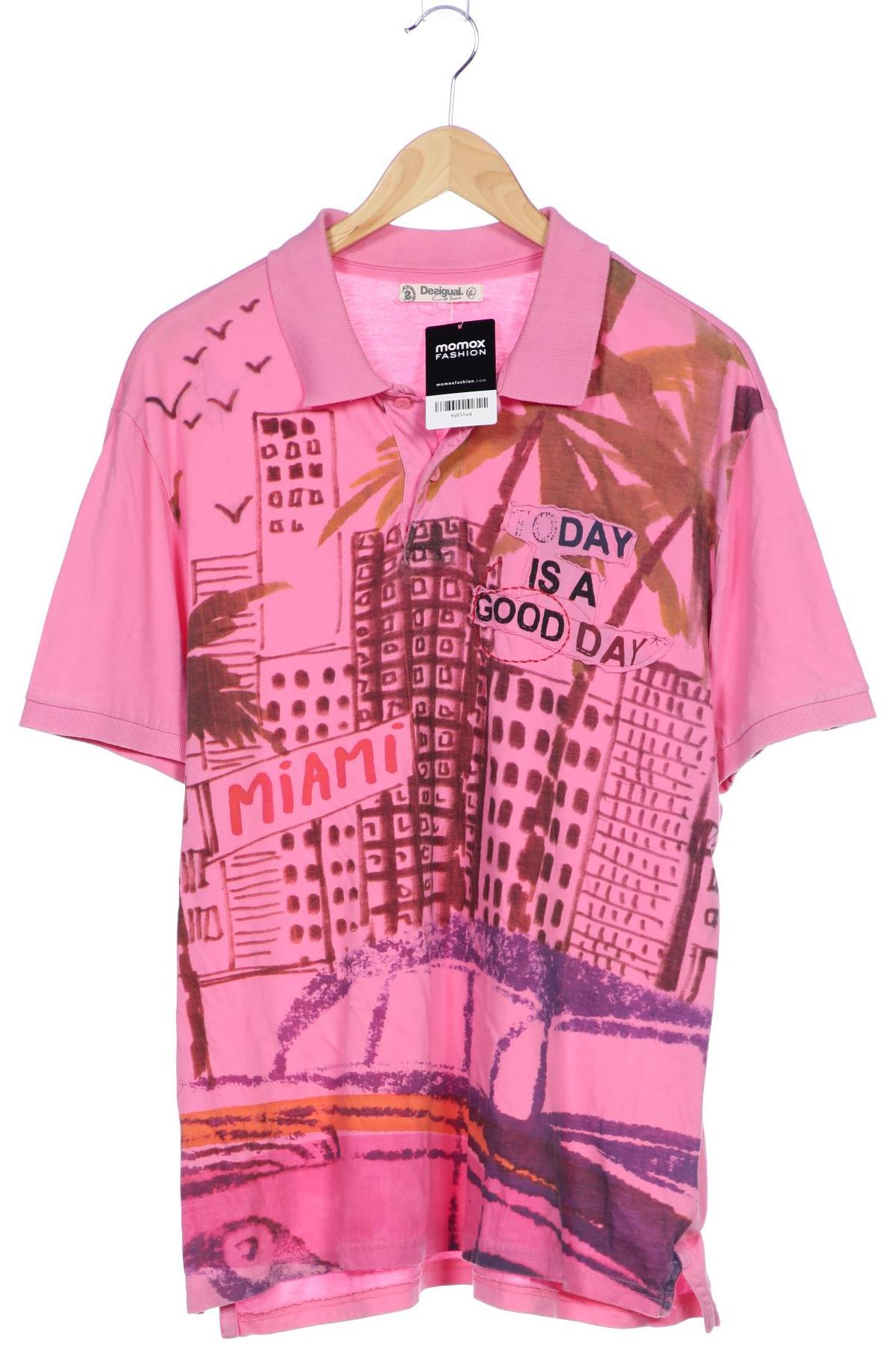 

Desigual Herren Poloshirt, pink, Gr. 54
