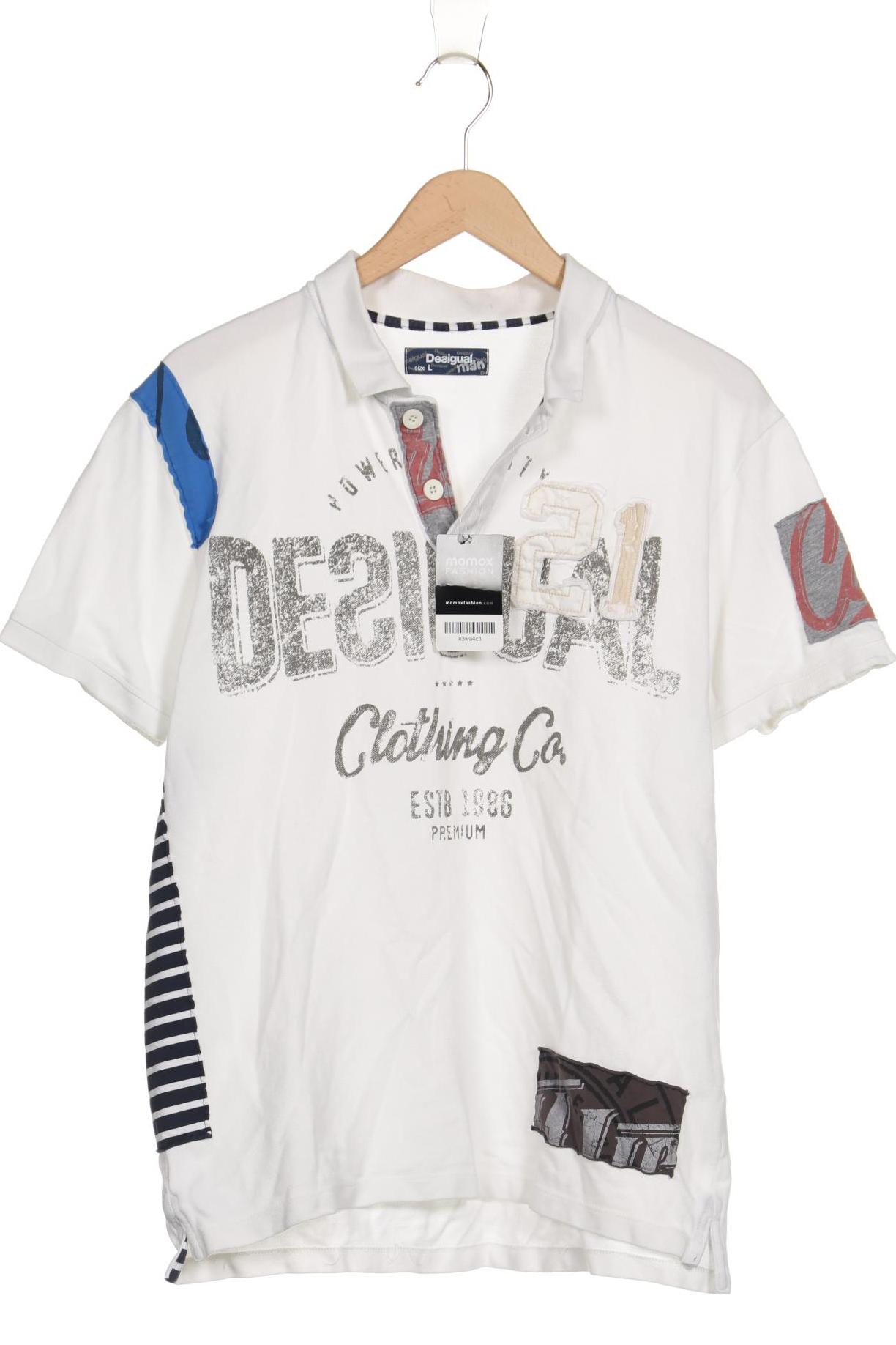 

Desigual Herren Poloshirt, weiß, Gr. 52