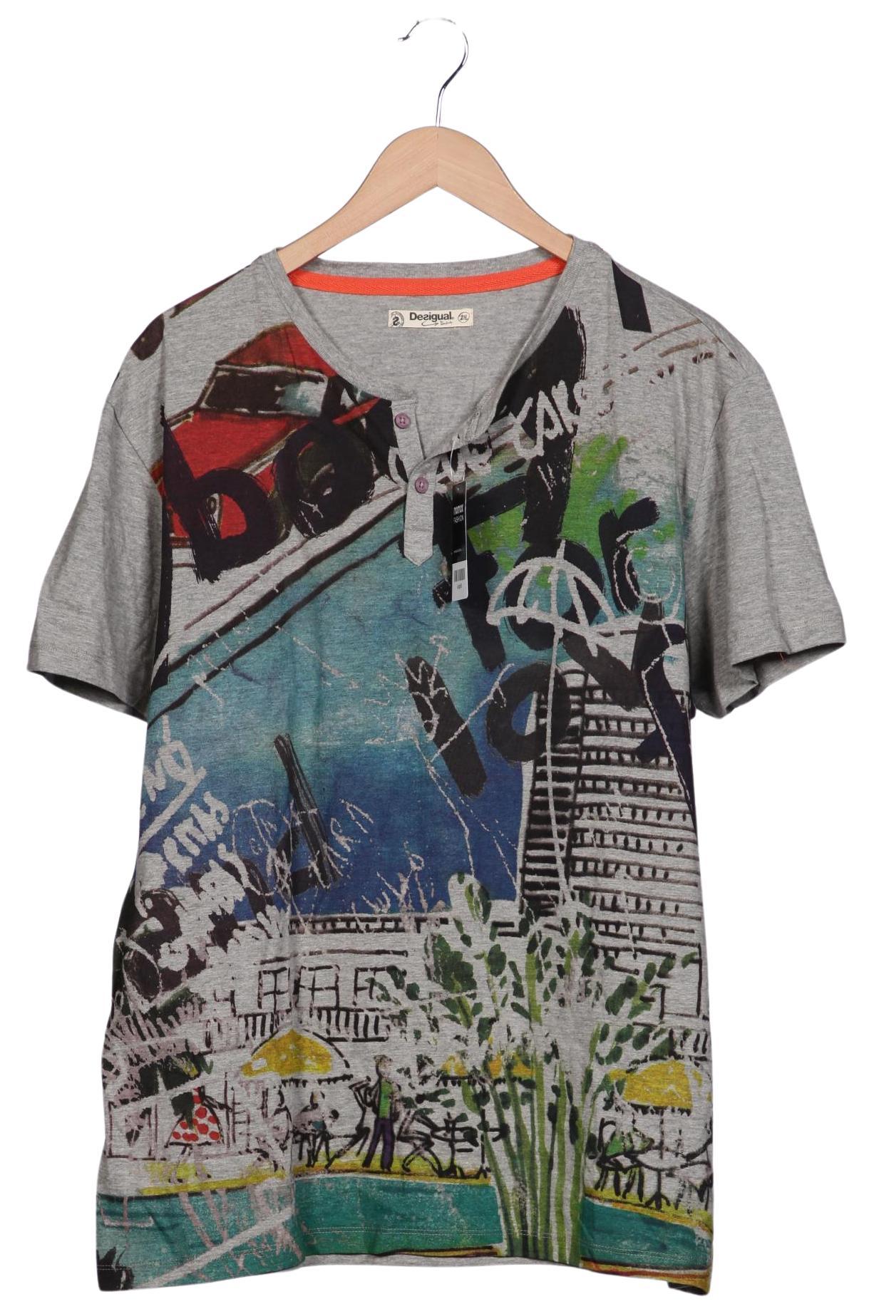 

Desigual Herren Poloshirt, grau, Gr. 56