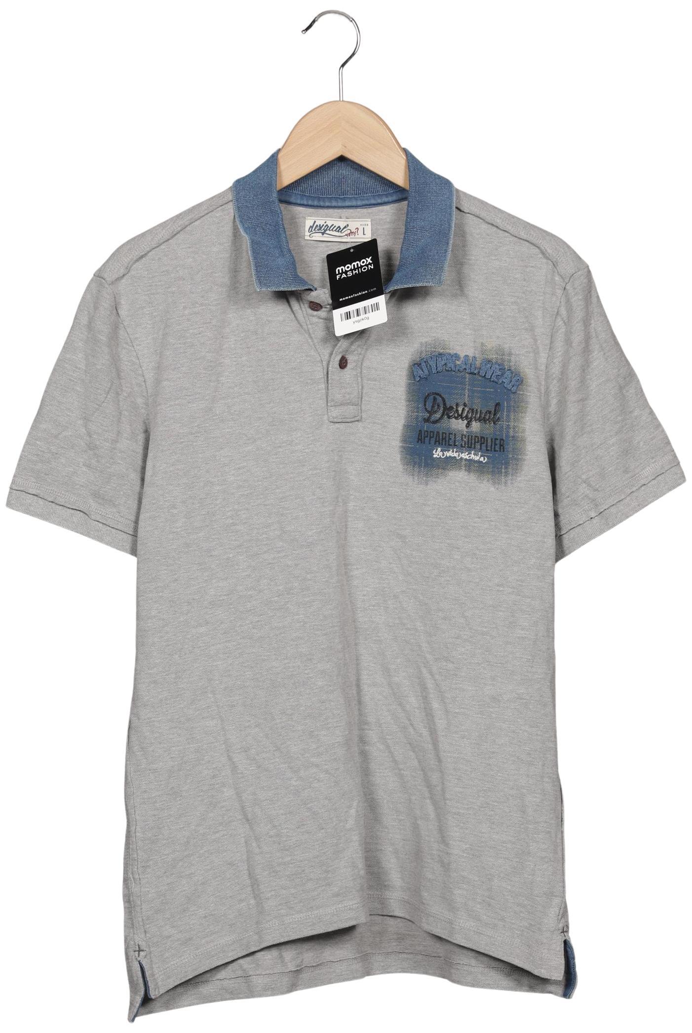 

Desigual Herren Poloshirt, grau, Gr. 52