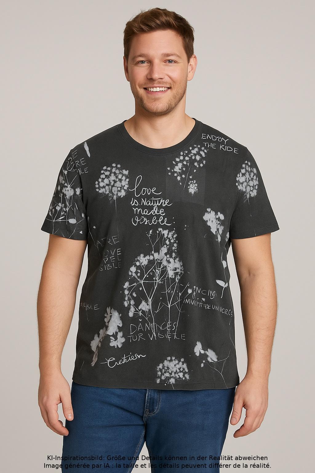 

Desigual Herren T-Shirt, grau, Gr. 54