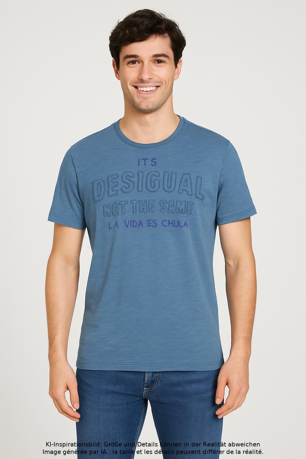 

Desigual Herren T-Shirt, blau, Gr. 48