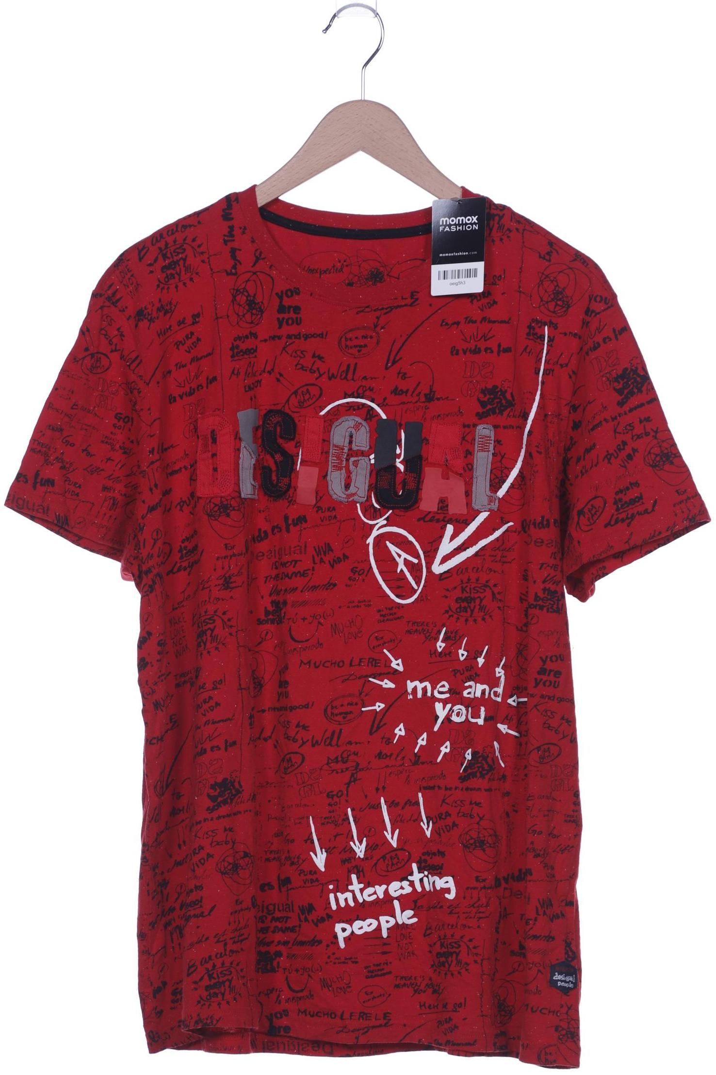 

Desigual Herren T-Shirt, rot, Gr. 56