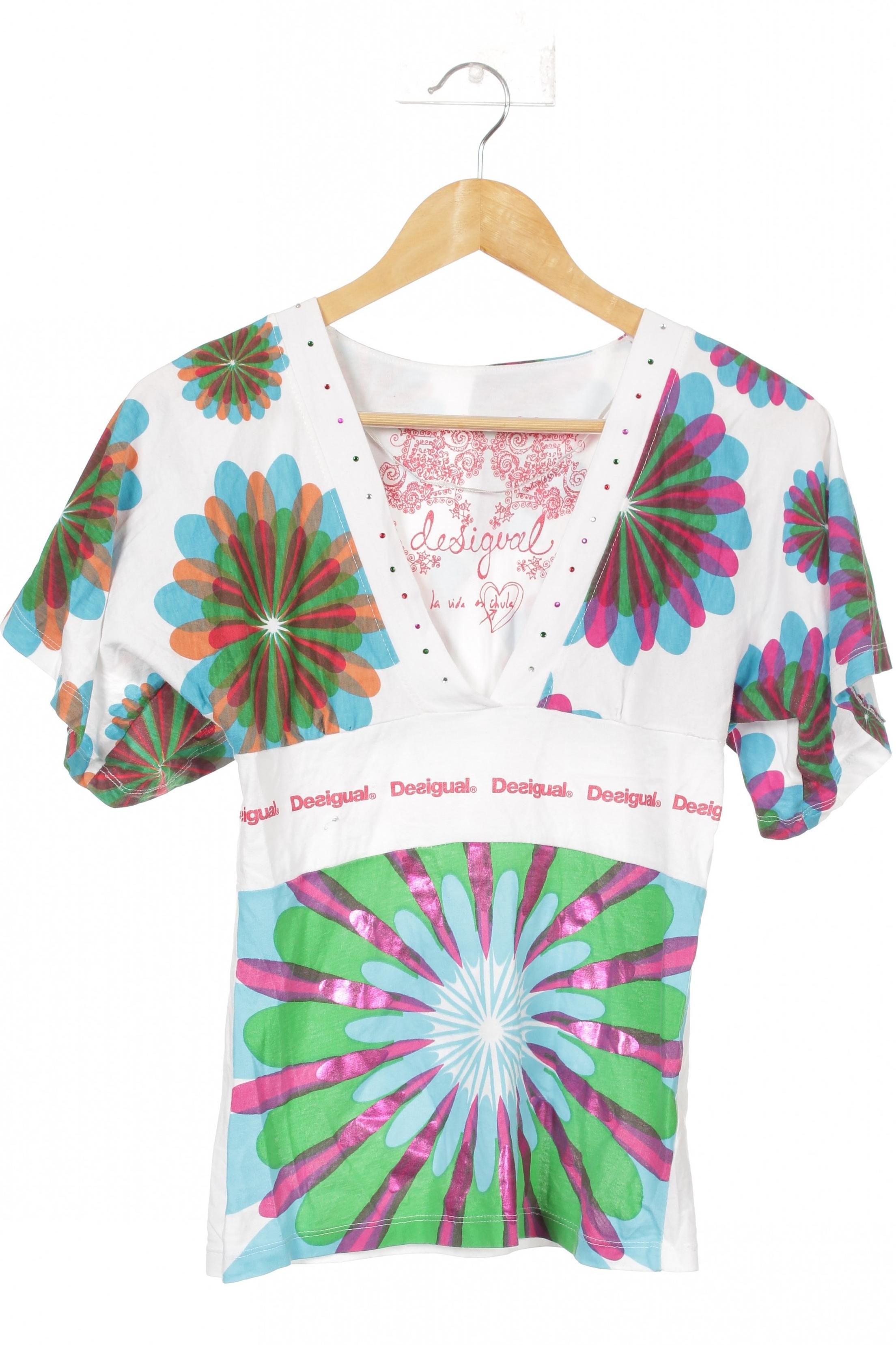 

Desigual Damen T-Shirt, mehrfarbig, Gr.