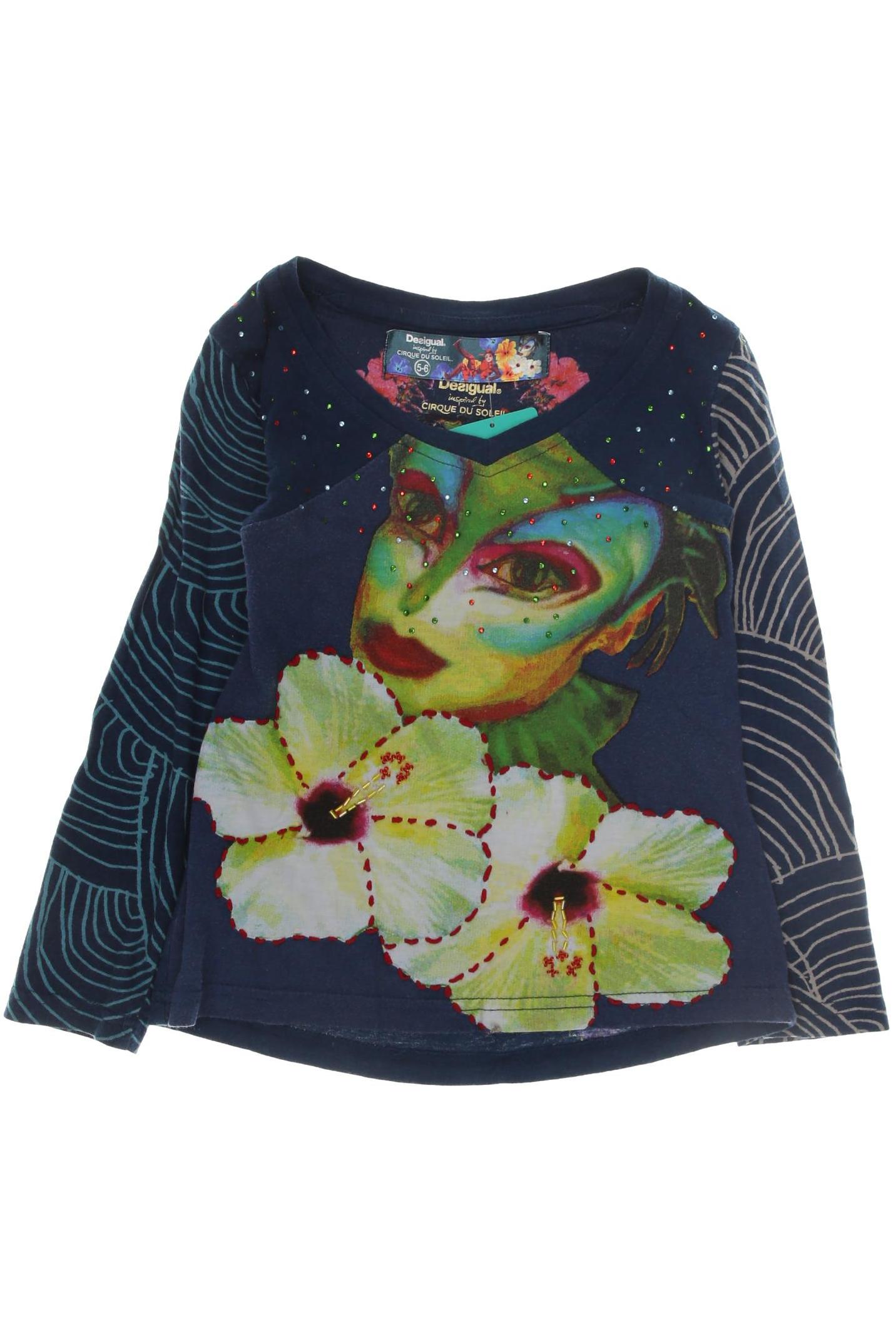 

Desigual Damen Langarmshirt, türkis, Gr. 110